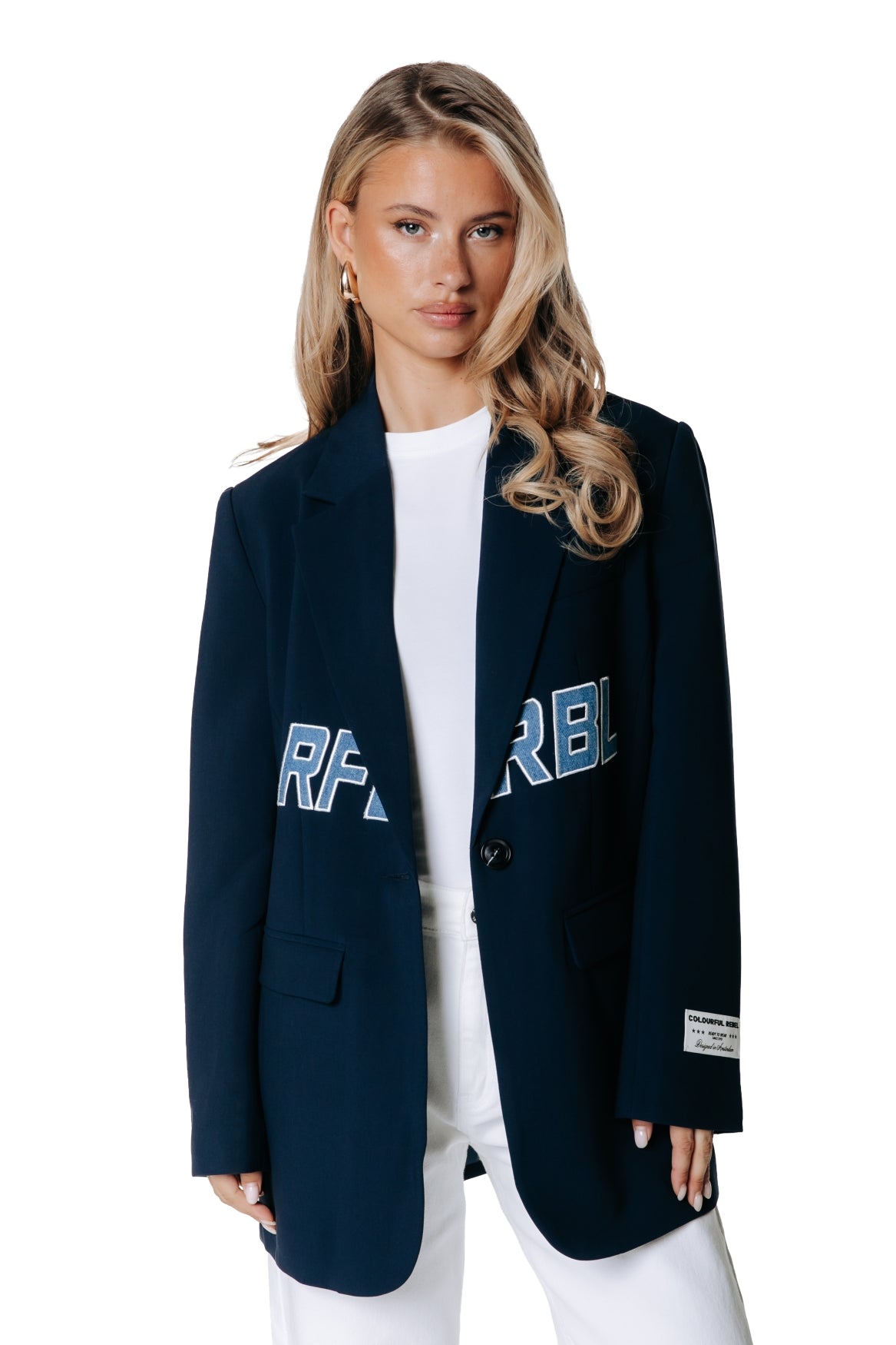 Jolly Denim Patch Blazer | Navy