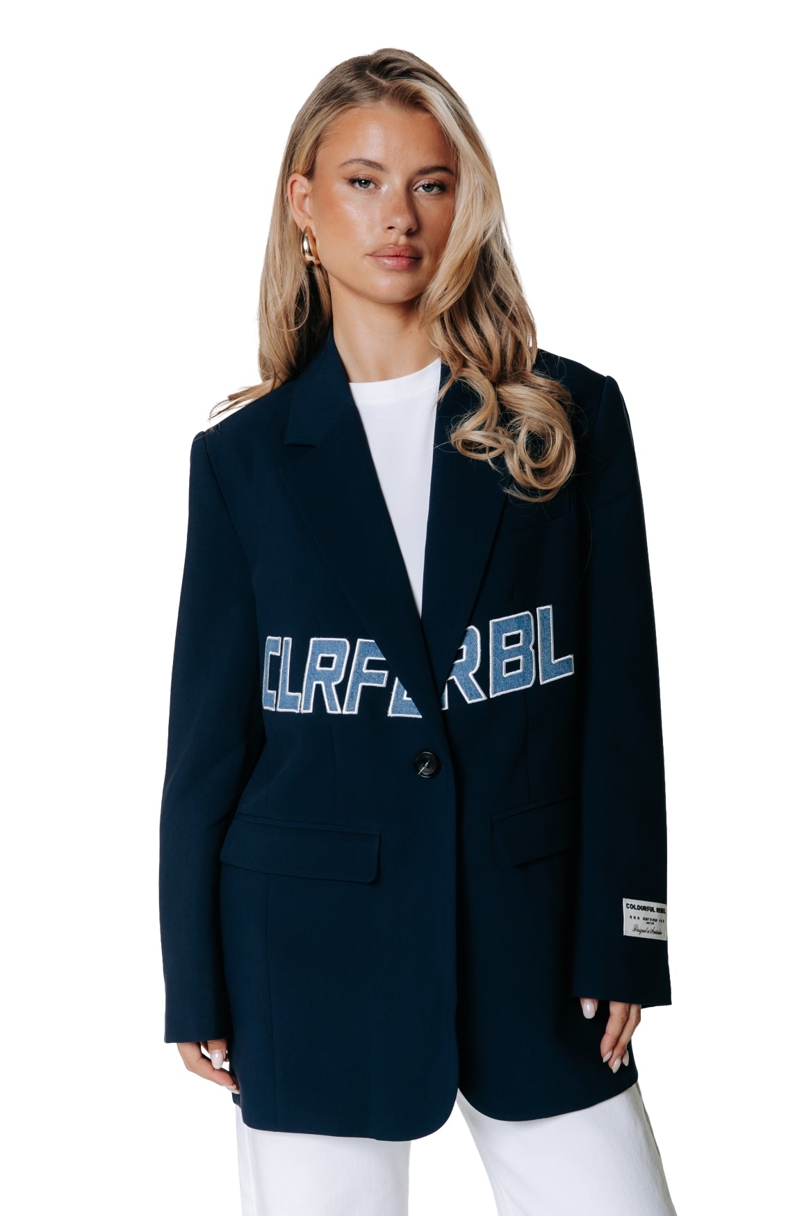 Jolly Denim Patch Blazer | Navy