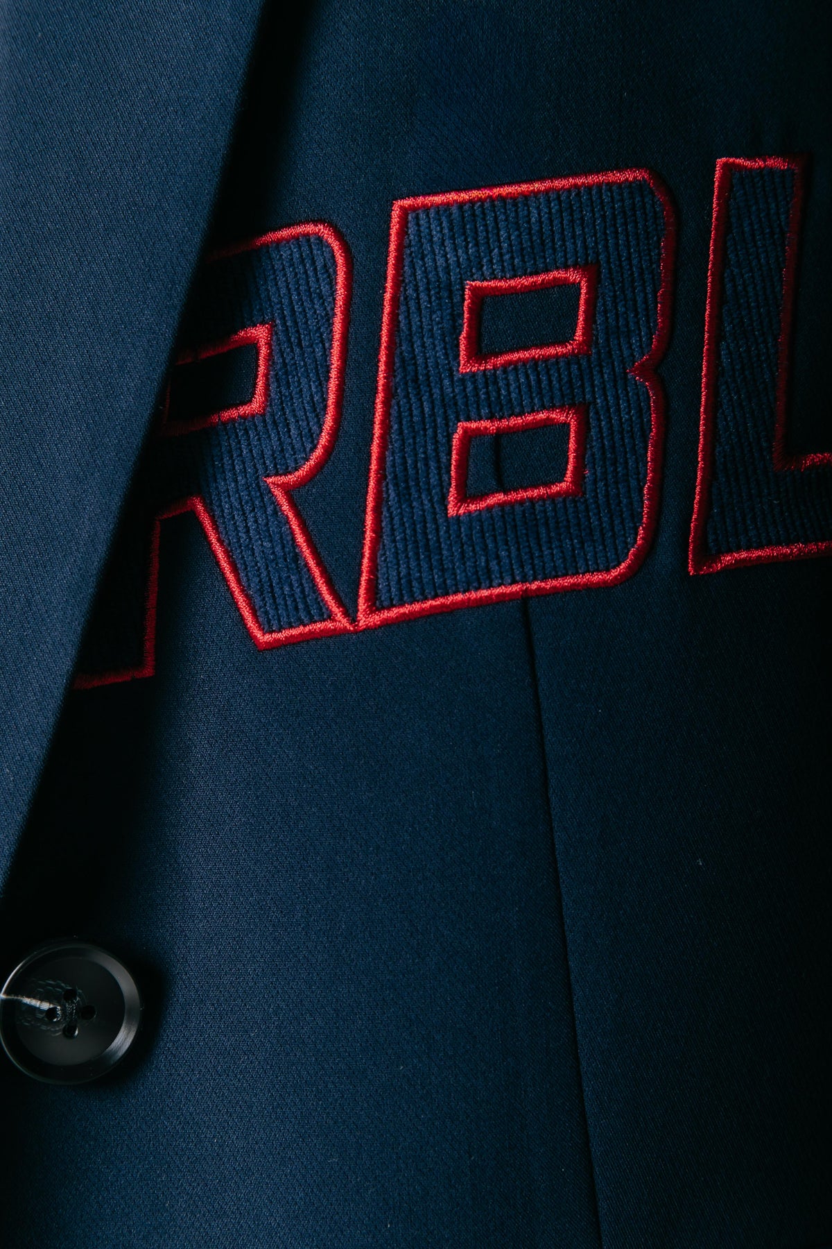 Gemma Logo Patch Blazer | Dark Navy