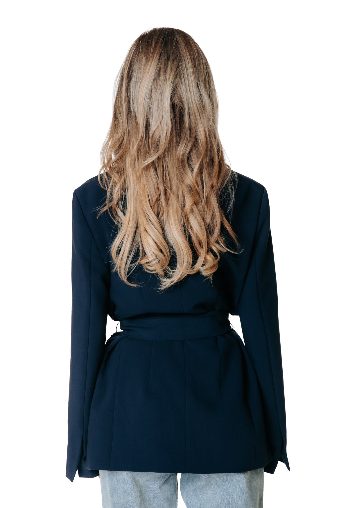 Izzy Pinstripe Blazer | Dark Navy