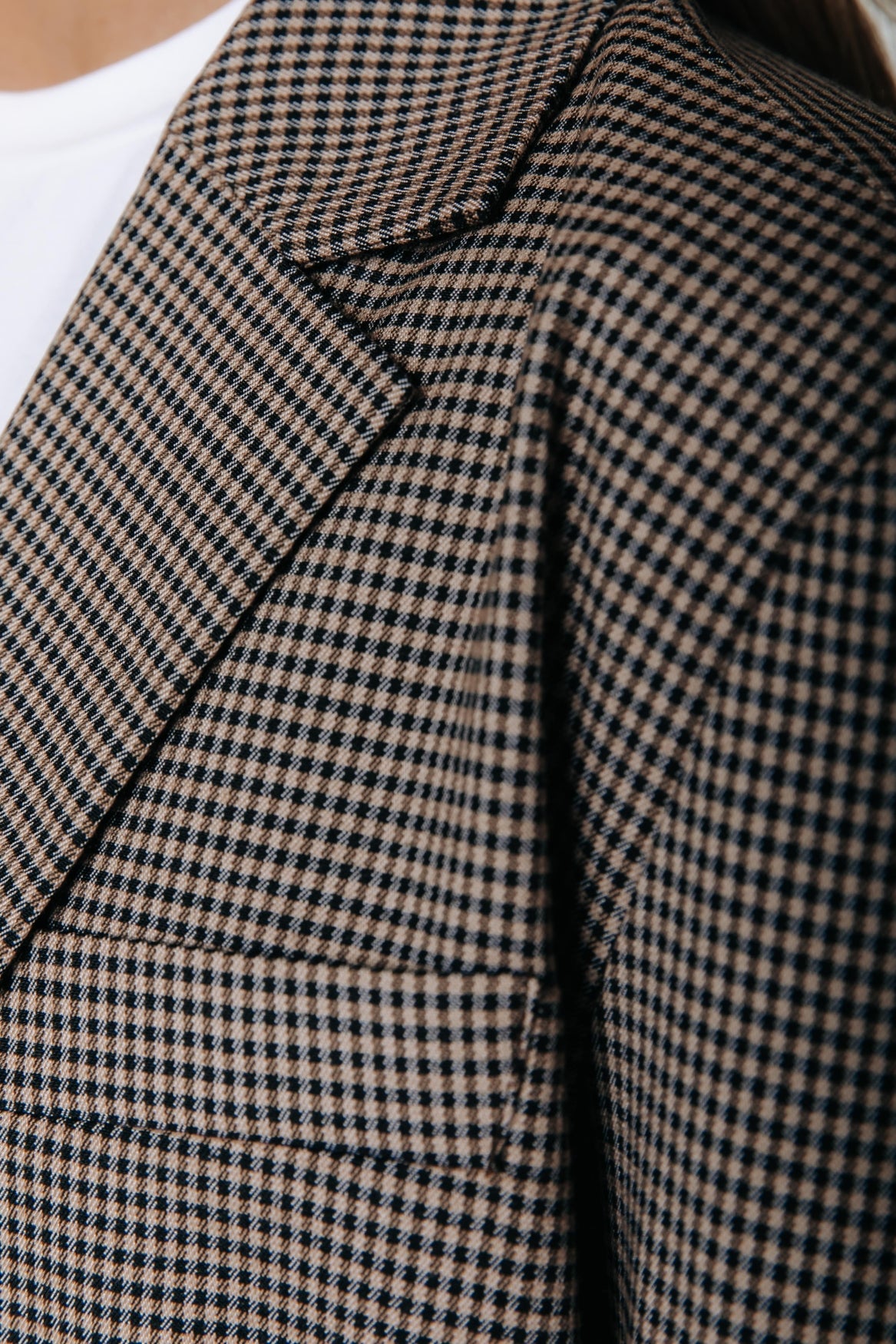 Mimmi Dogtooth Blazer | Light brown