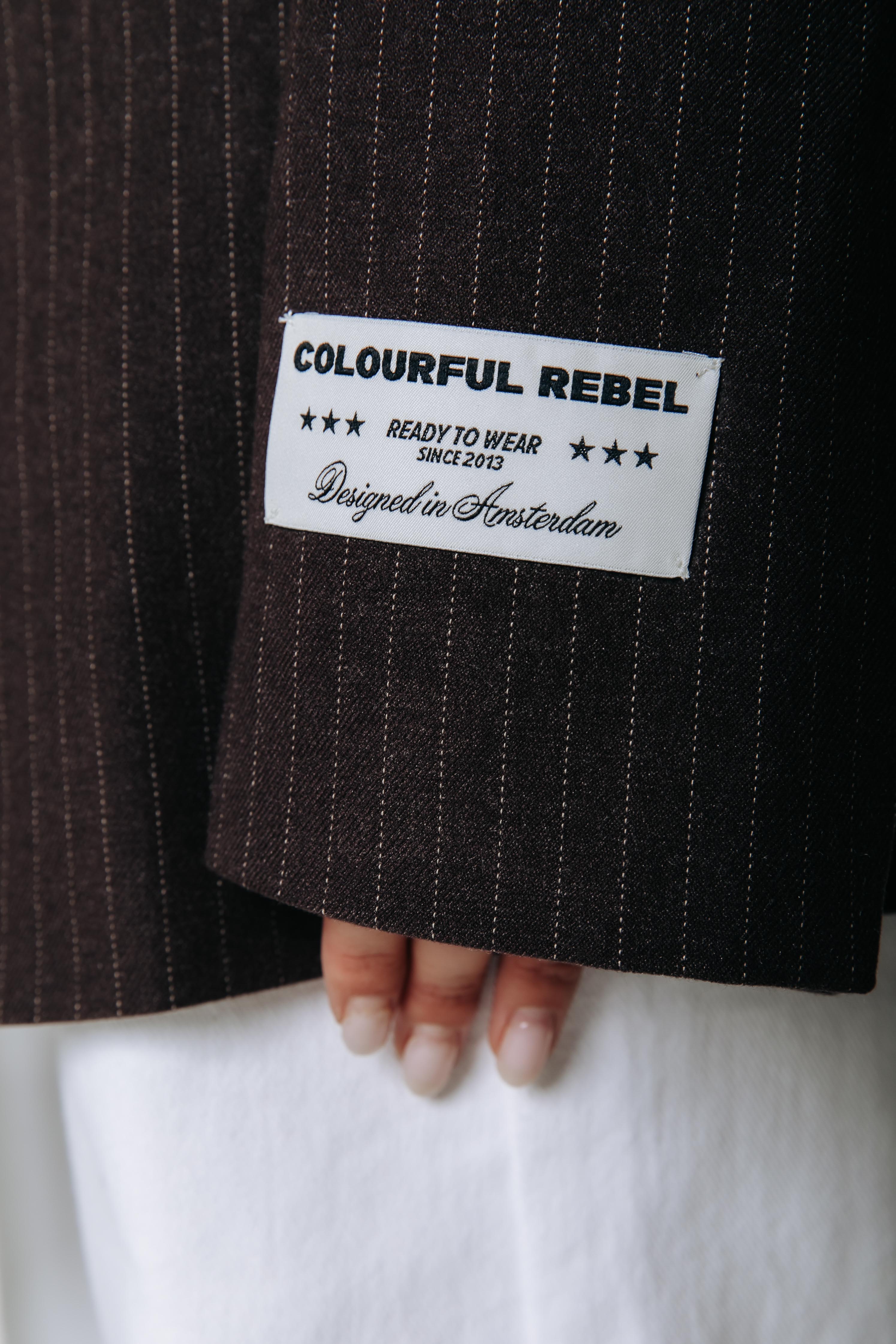 Izzy Pinstripe Blazer | Brown