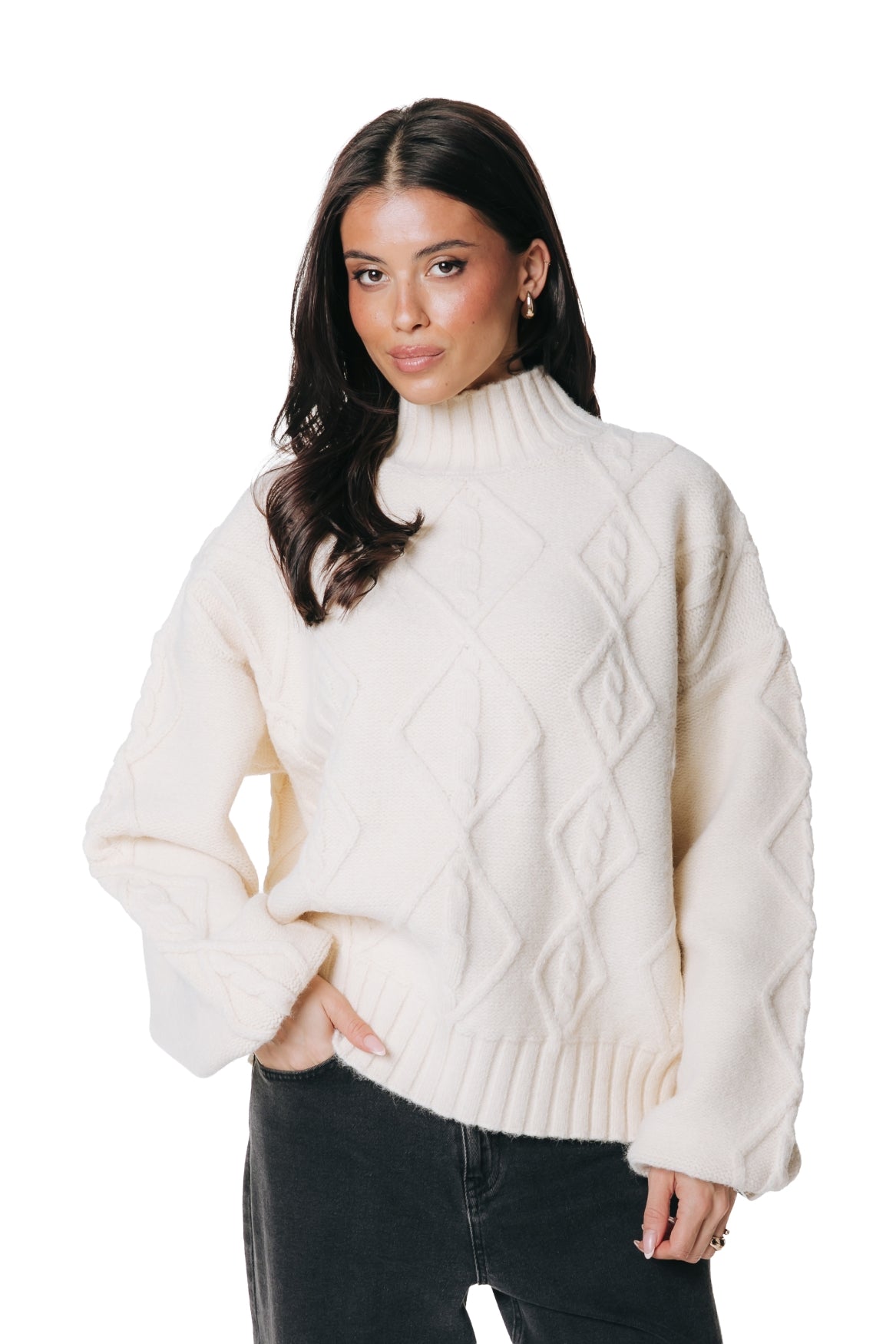 Momo Chunky Cable Knit | Off white