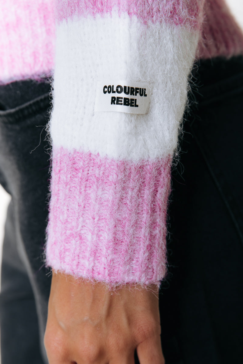 Olivia Knit | White/Pink