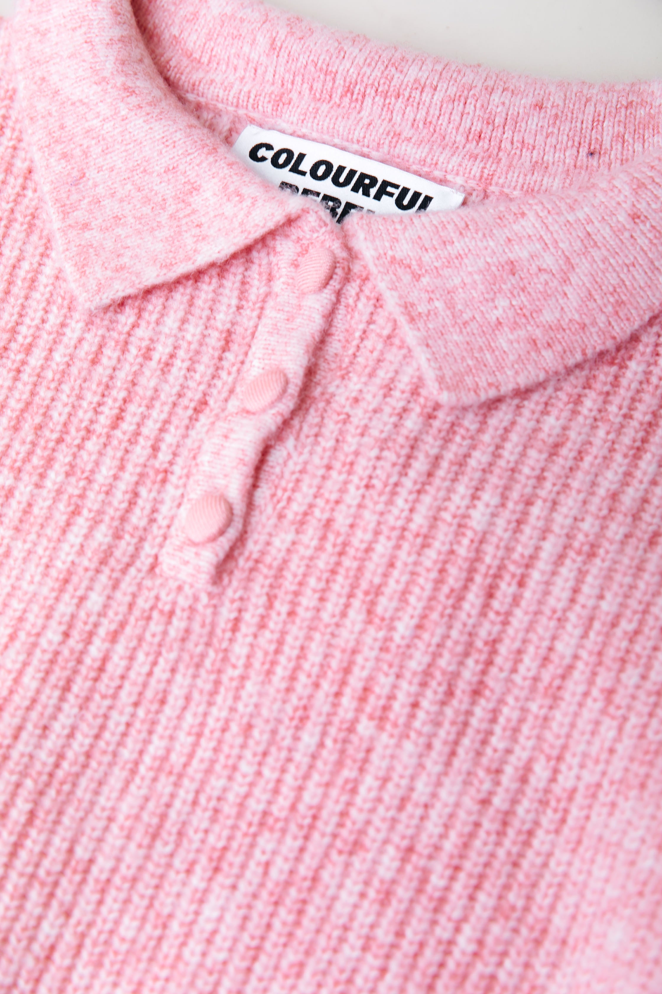 Yfke Button Knit | Coral