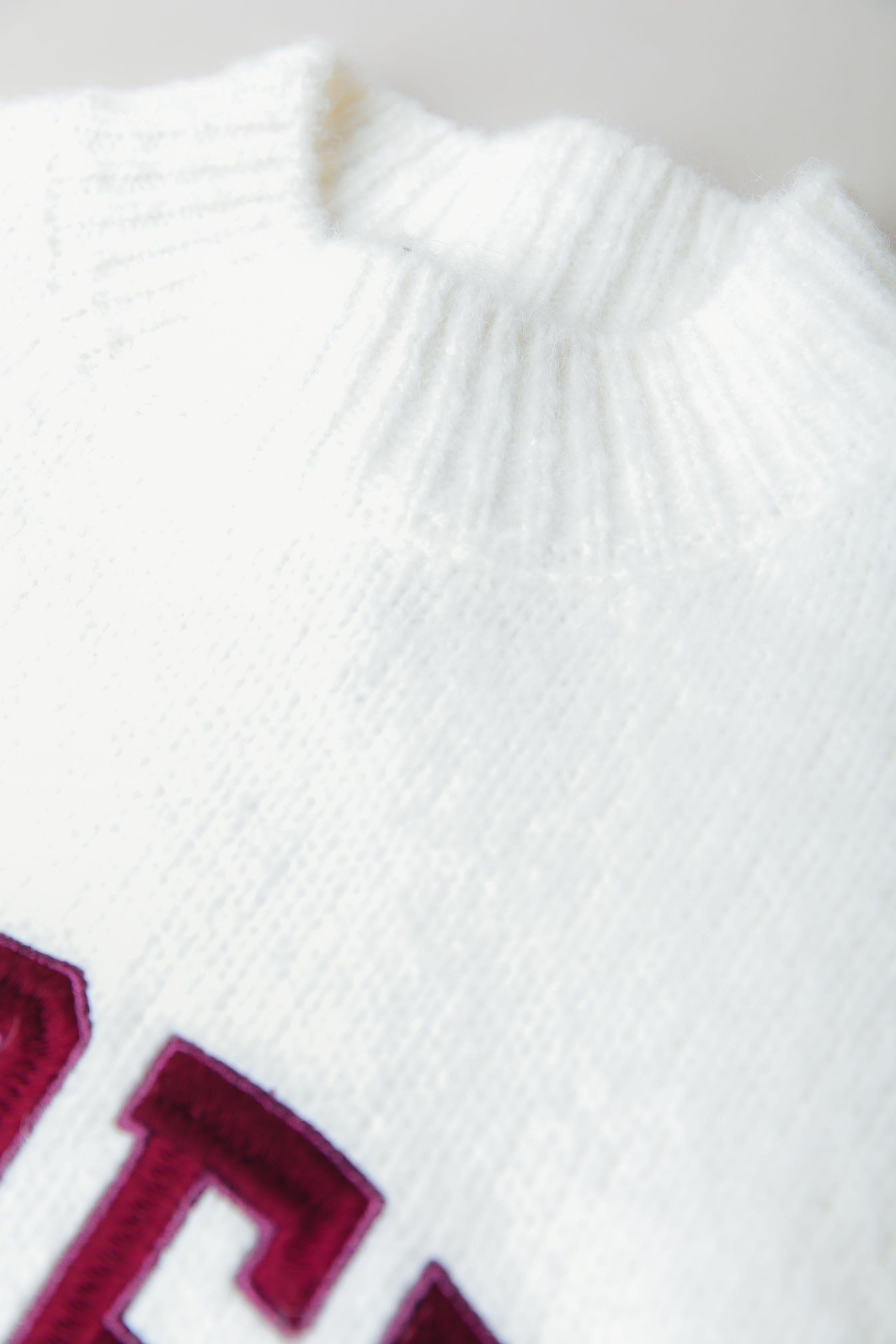 Rebel Crewneck Knitted Sweater | Off white