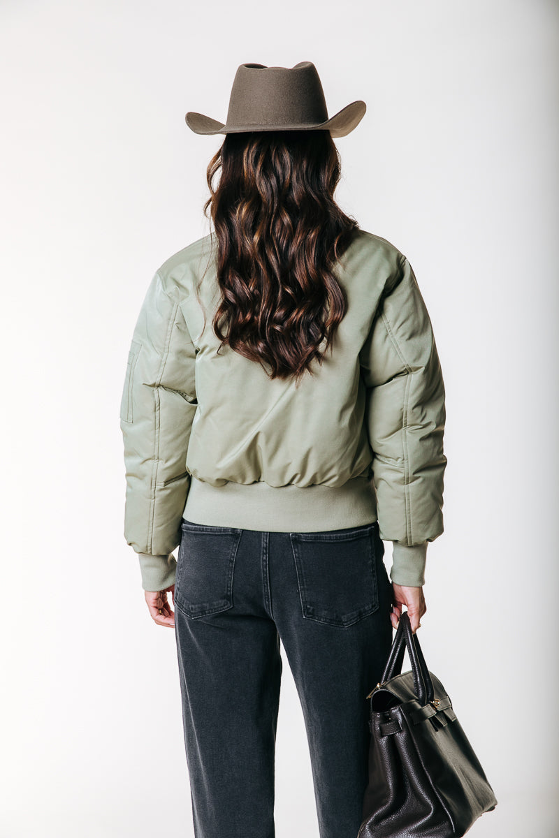 Dihya Bomber Jacket | Vintage green