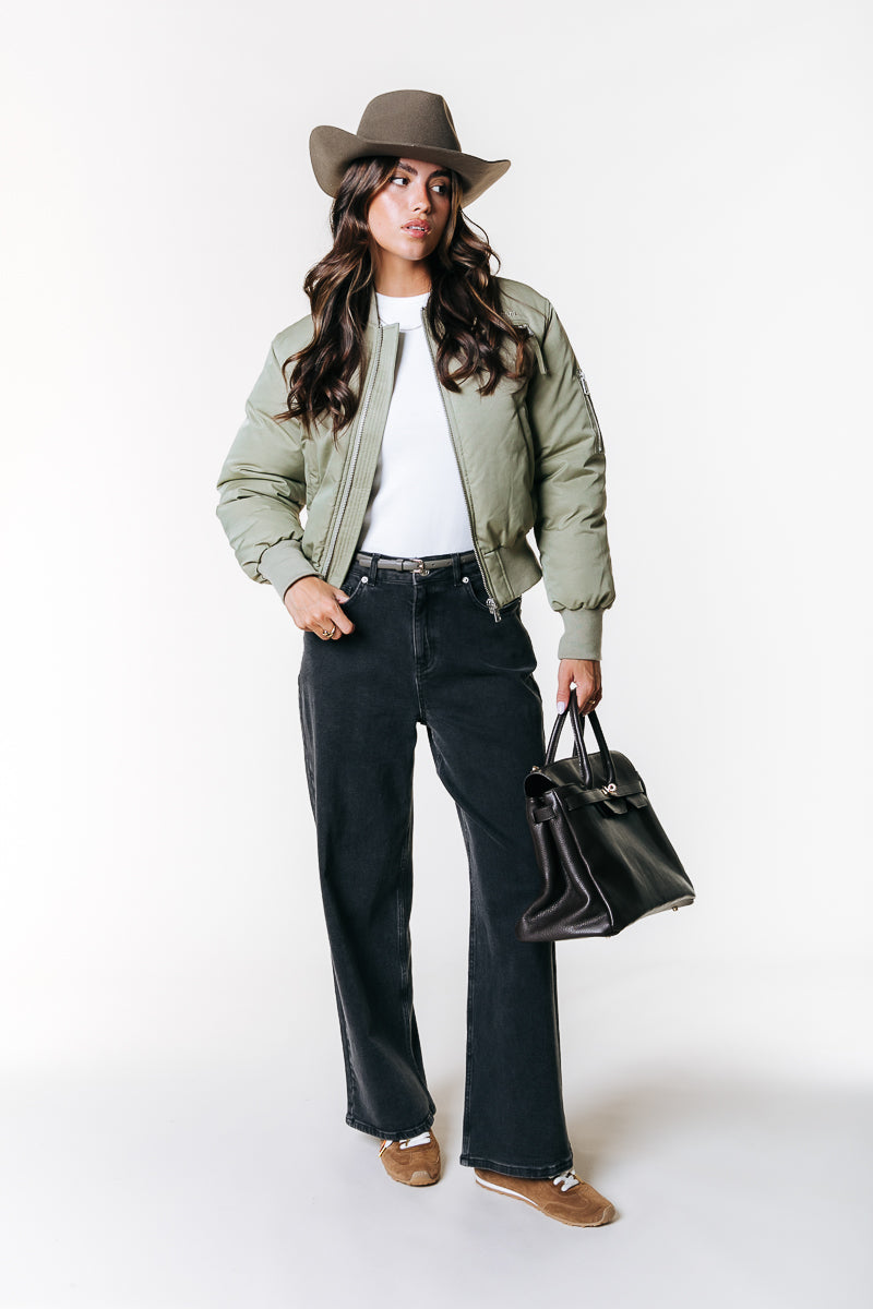 Dihya Bomber Jacket | Vintage green