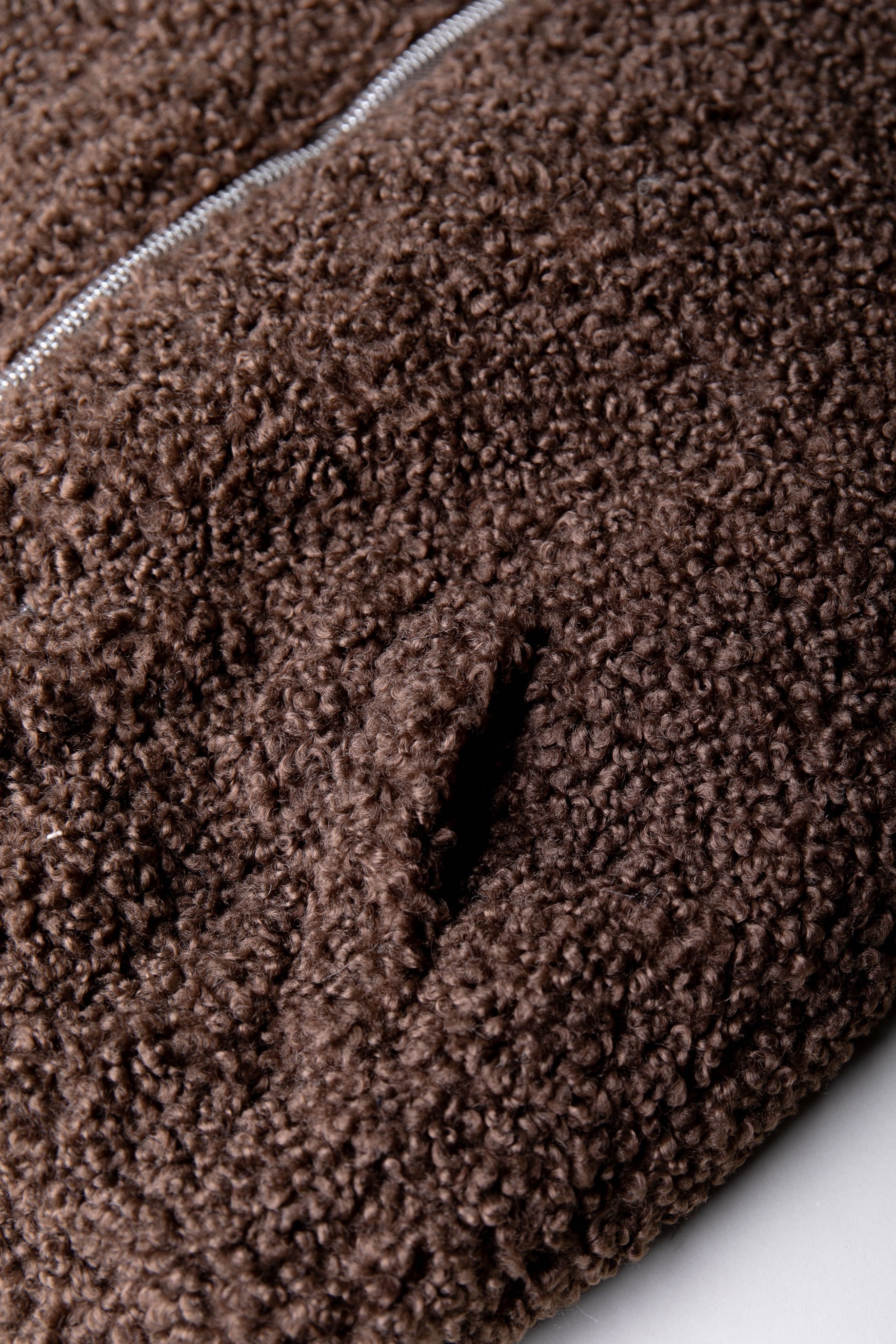 Charley Teddy Bomber Jacket | Chocolate Brown