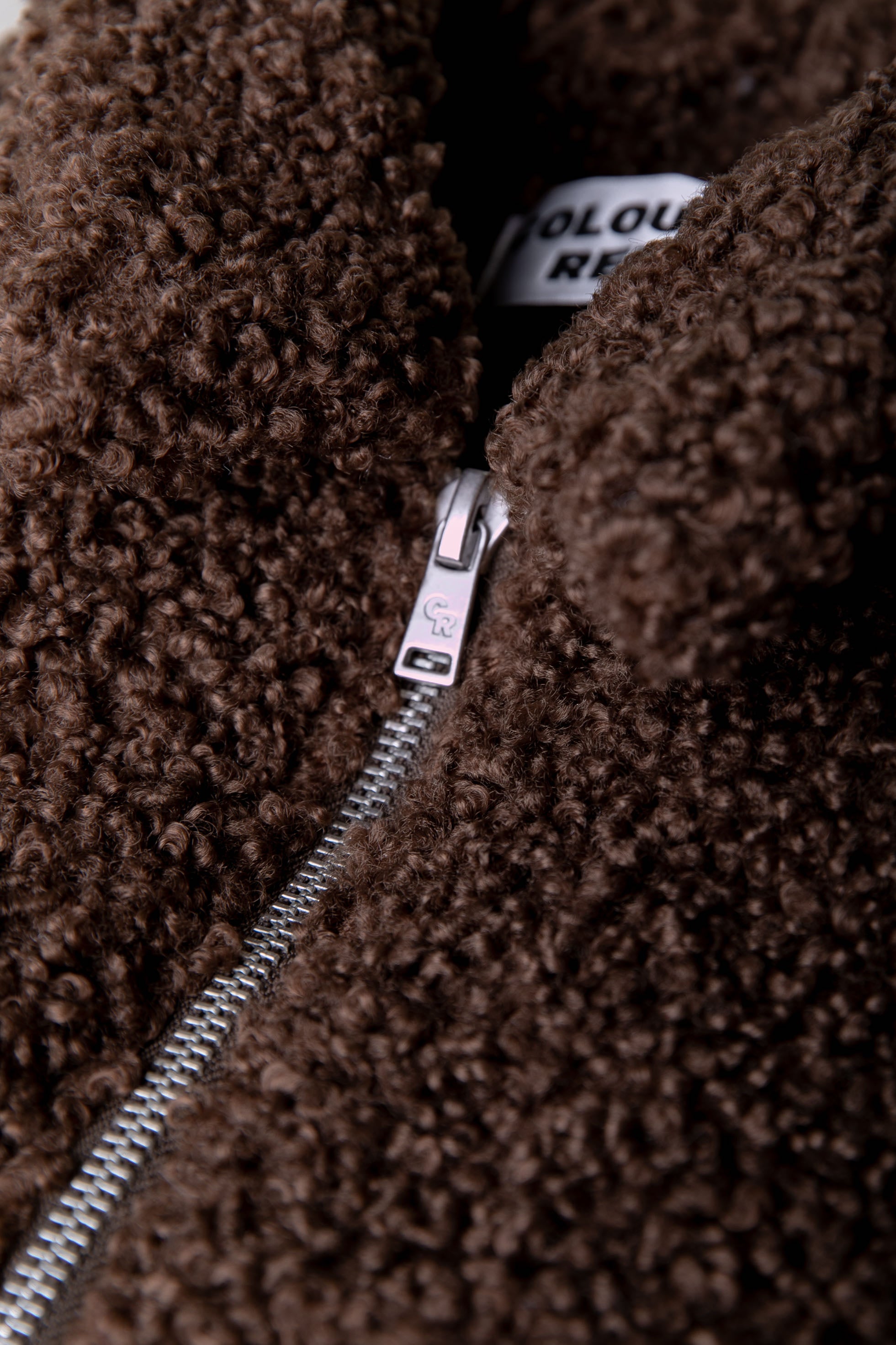 Charley Teddy Bomber Jacket | Chocolate Brown