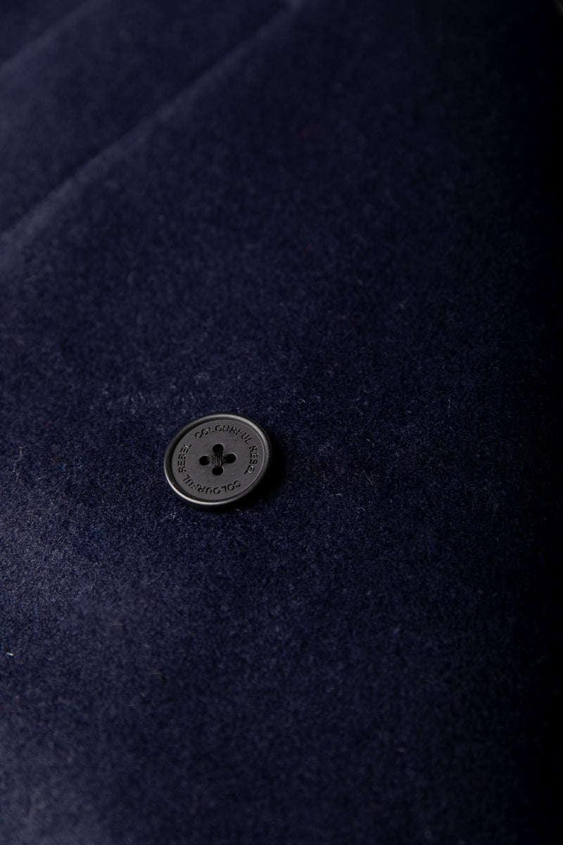 Zania Wool Long Coat | Navy