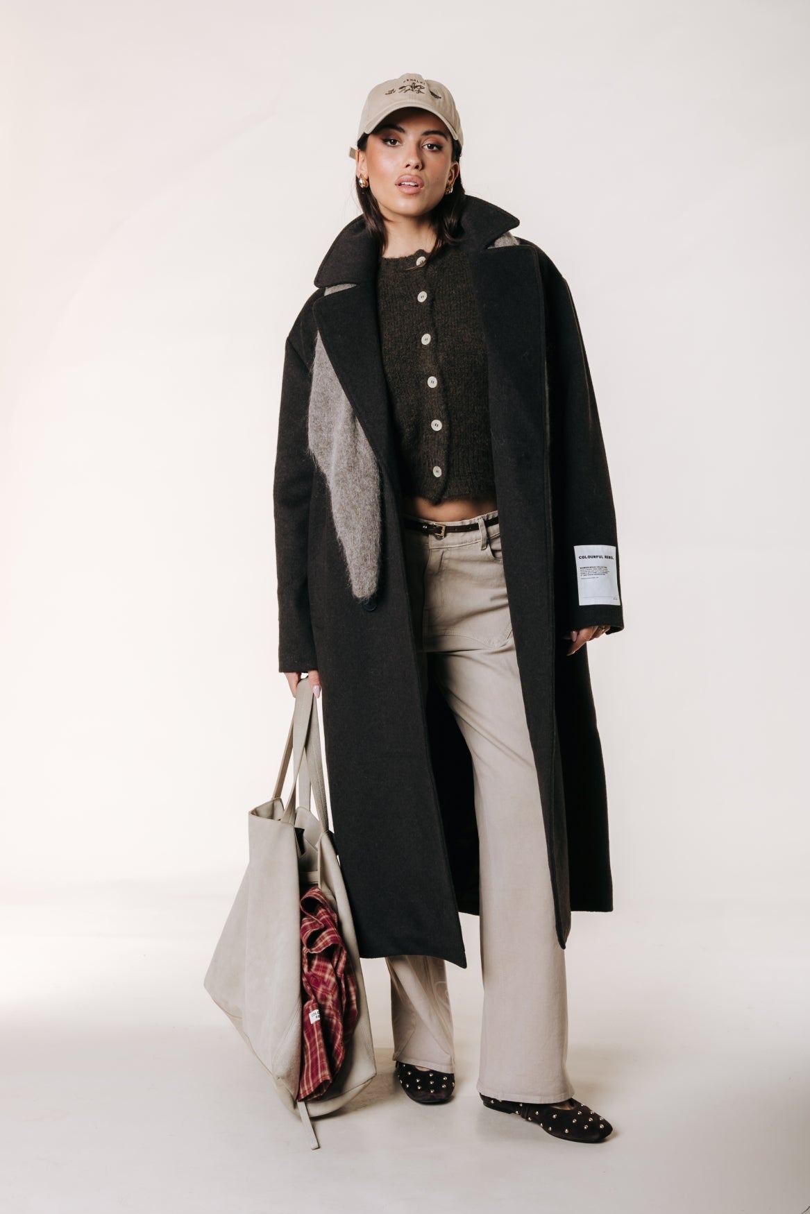 Zania Wool Long Coat | Brown