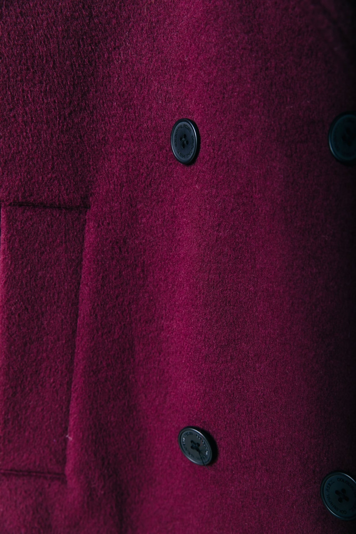 Zania Wool Long Coat | Burgundy