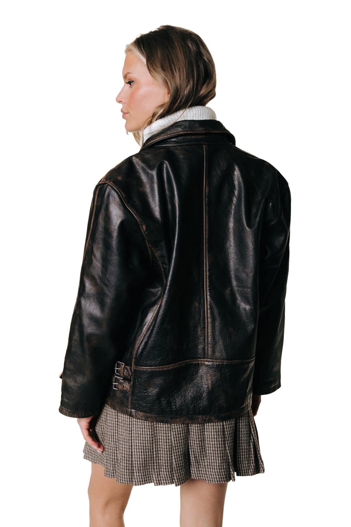 Mayra-Lederjacke | Braun