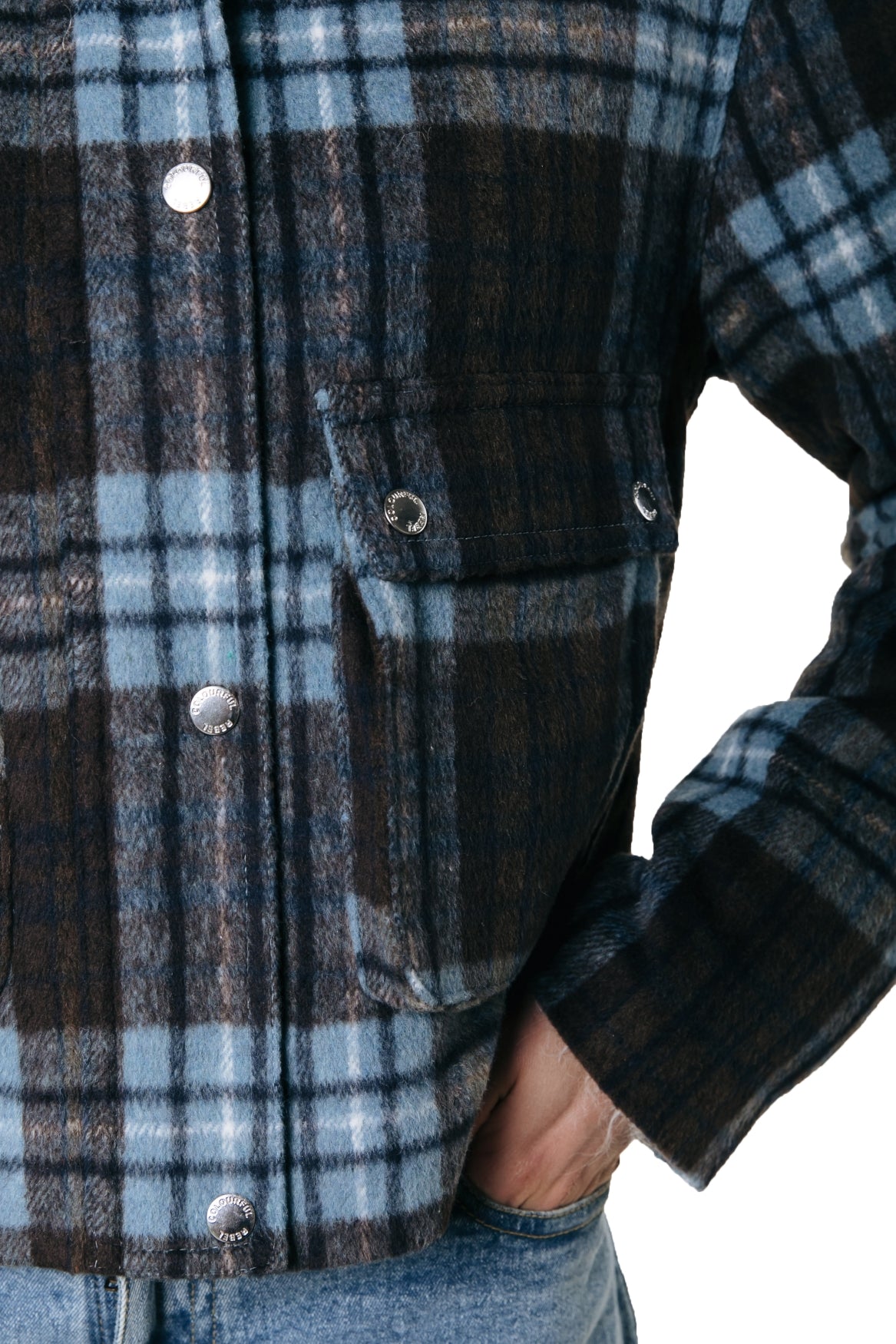 Malou Brushed Check Jacket | Multicolor