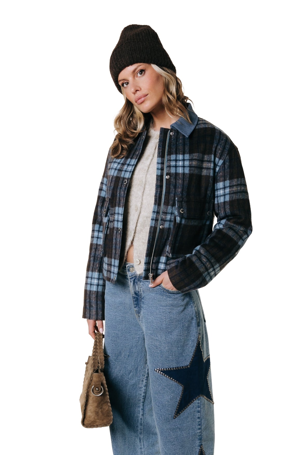 Malou Brushed Check Jacket | Multicolor