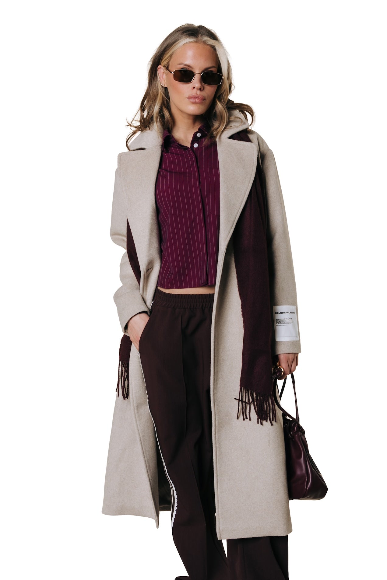 Zania Wool Long Coat | Beige