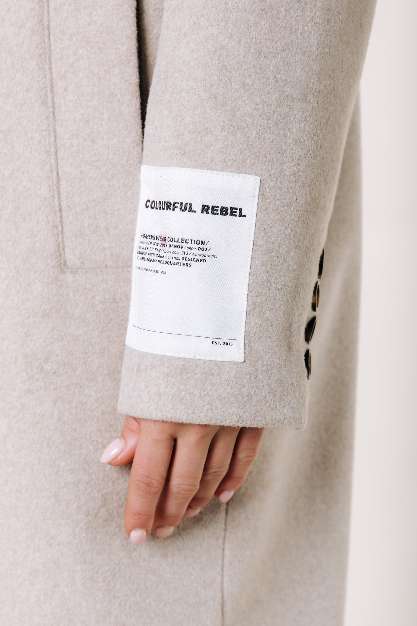 Zania Wool Long Coat | Beige
