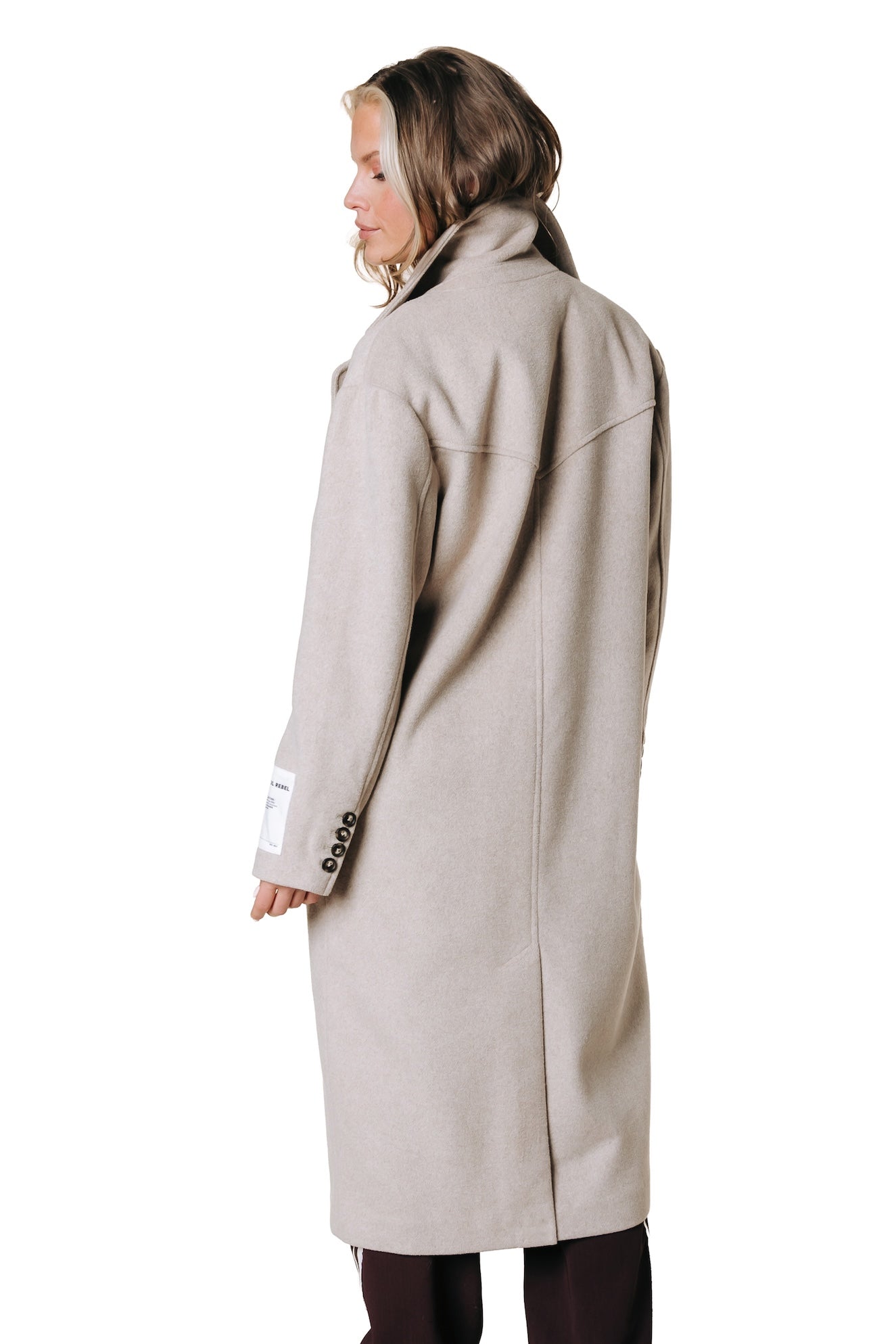 Zania Wool Long Coat | Beige
