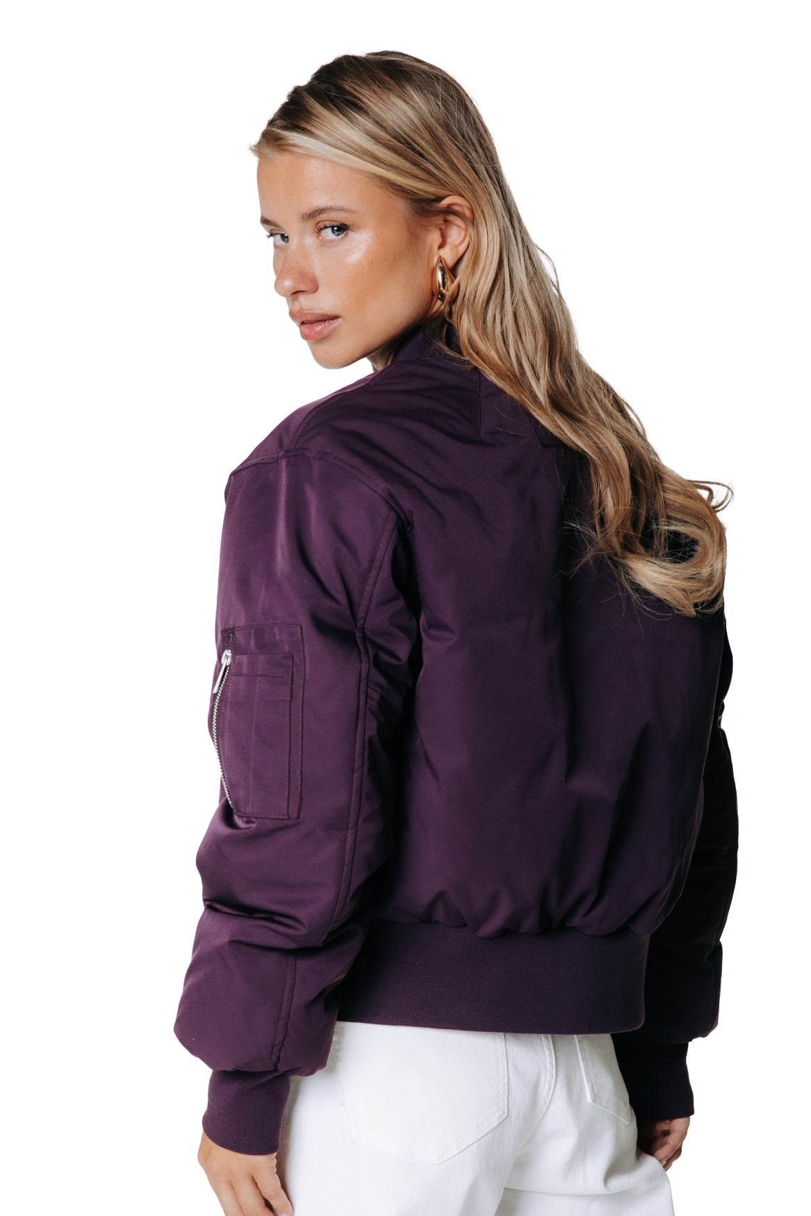Dihya Bomber Jacket | Dark purple