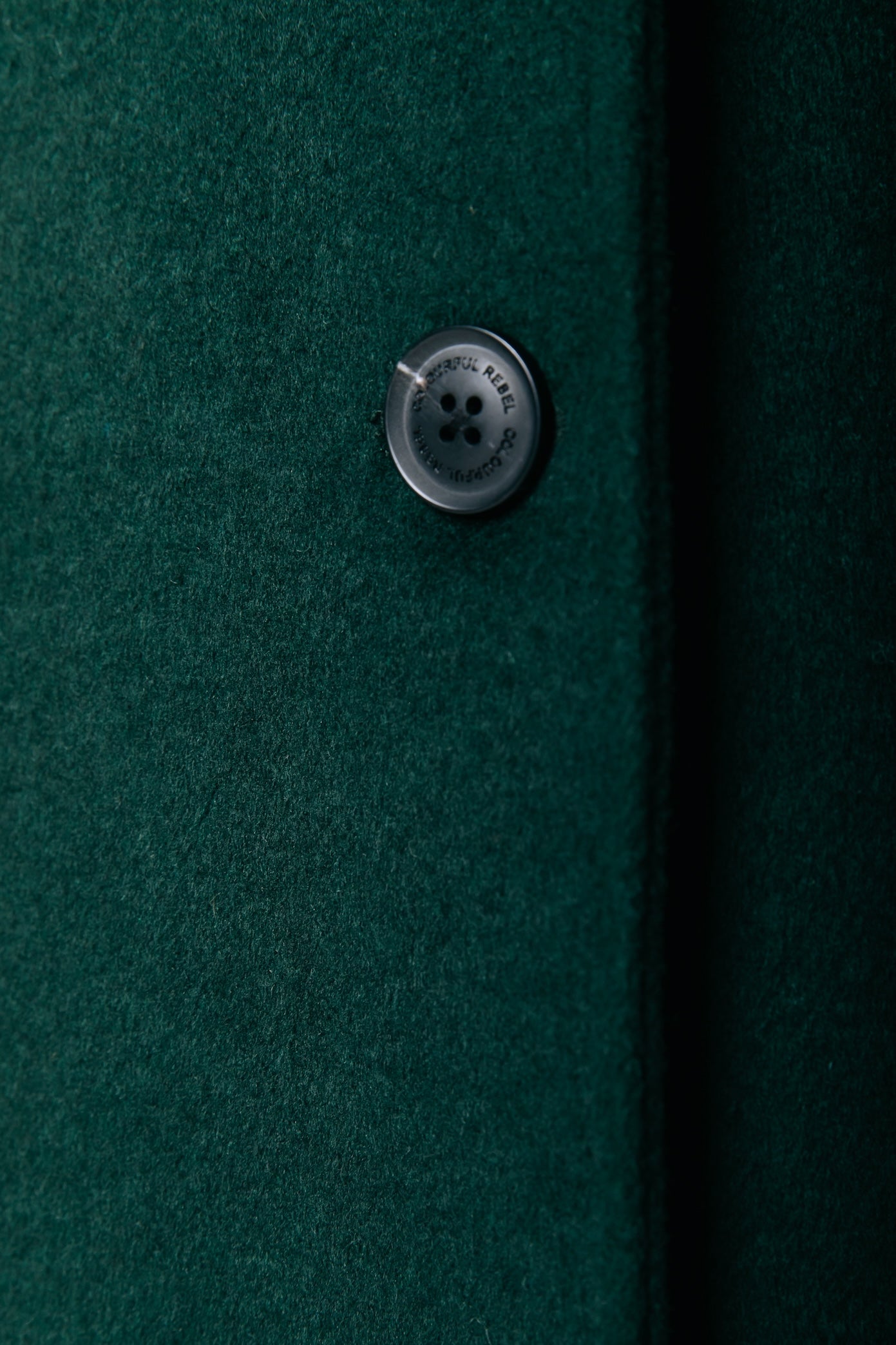 Zania Wool Long Coat | Dark green