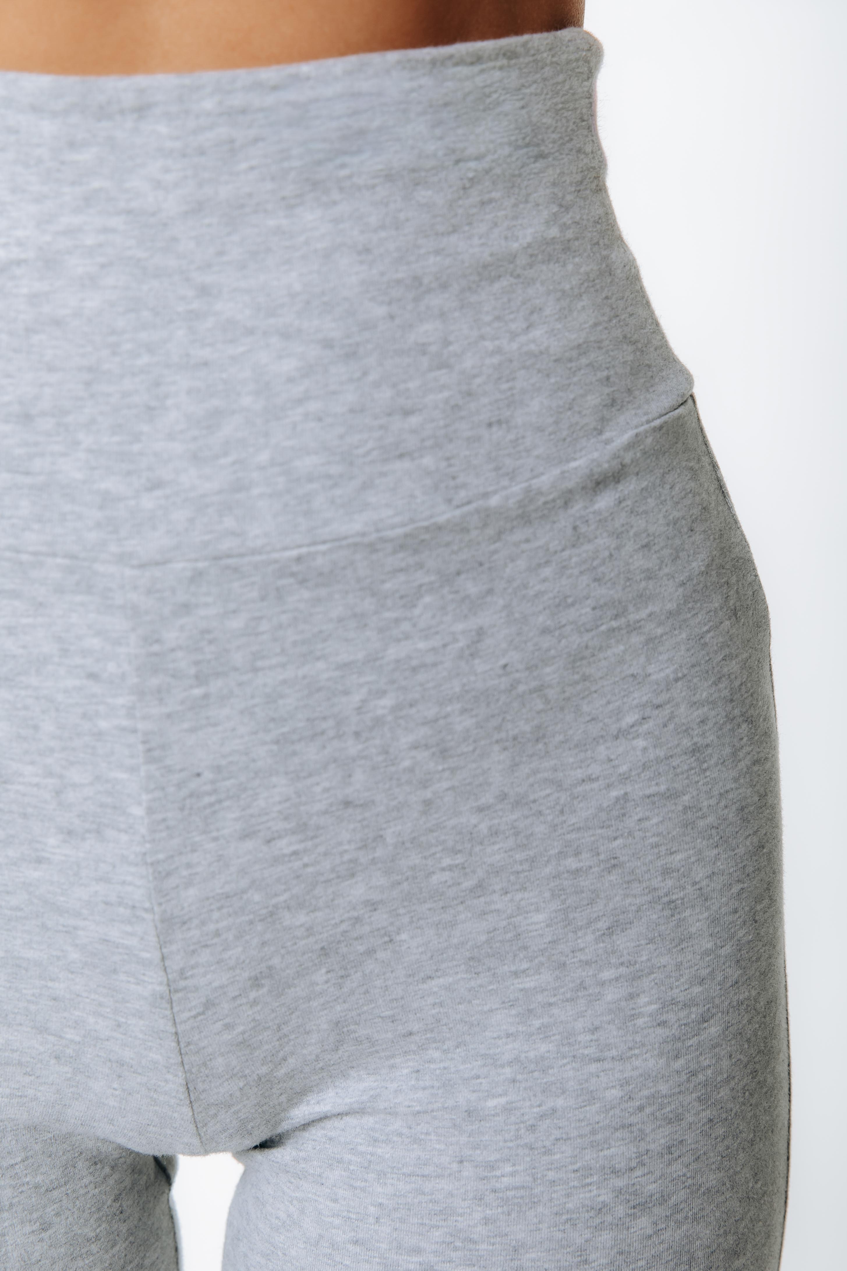 Fitted Flare Pants | Medium grey melange