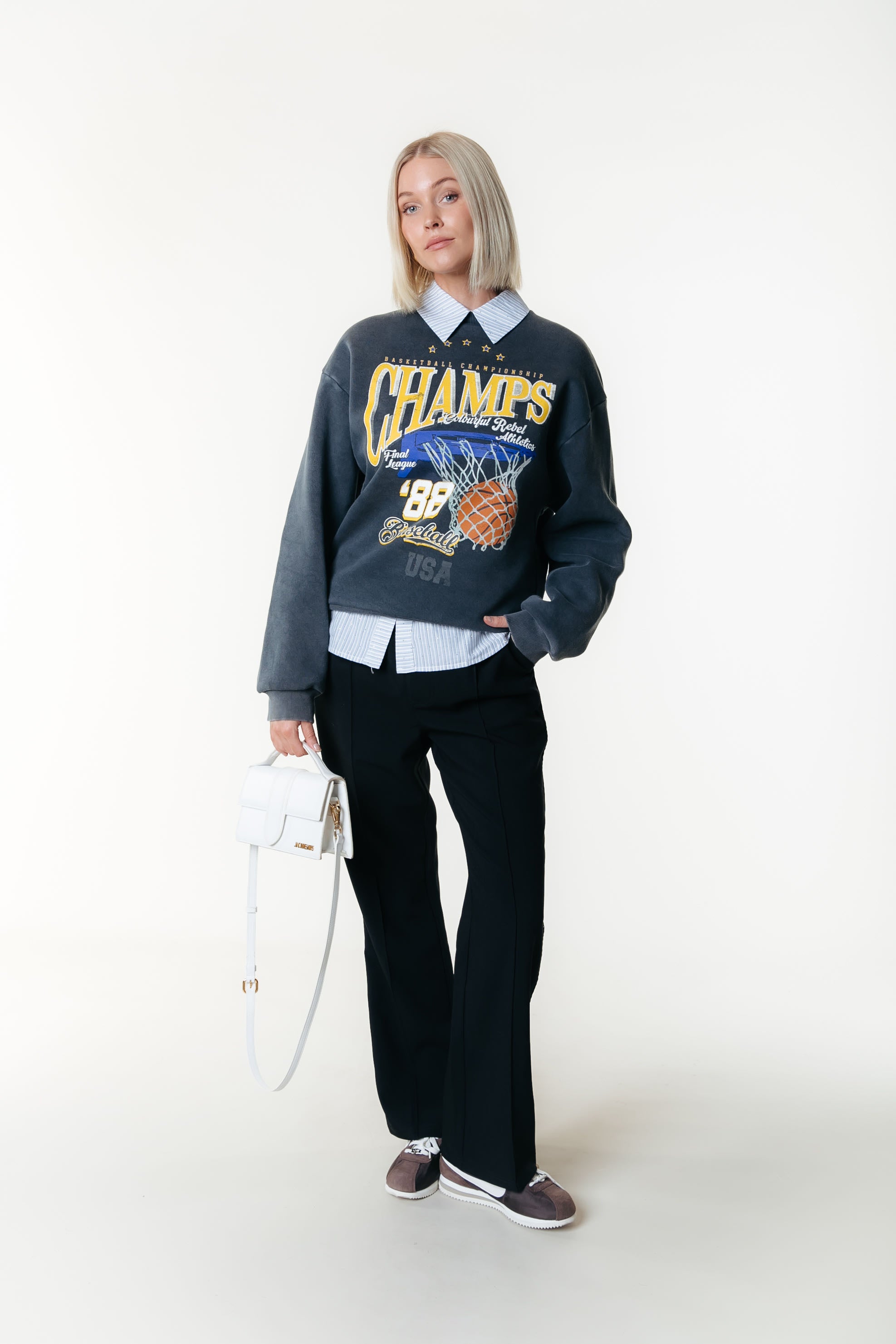 Jiby Pintuck Glitter Pants | Black