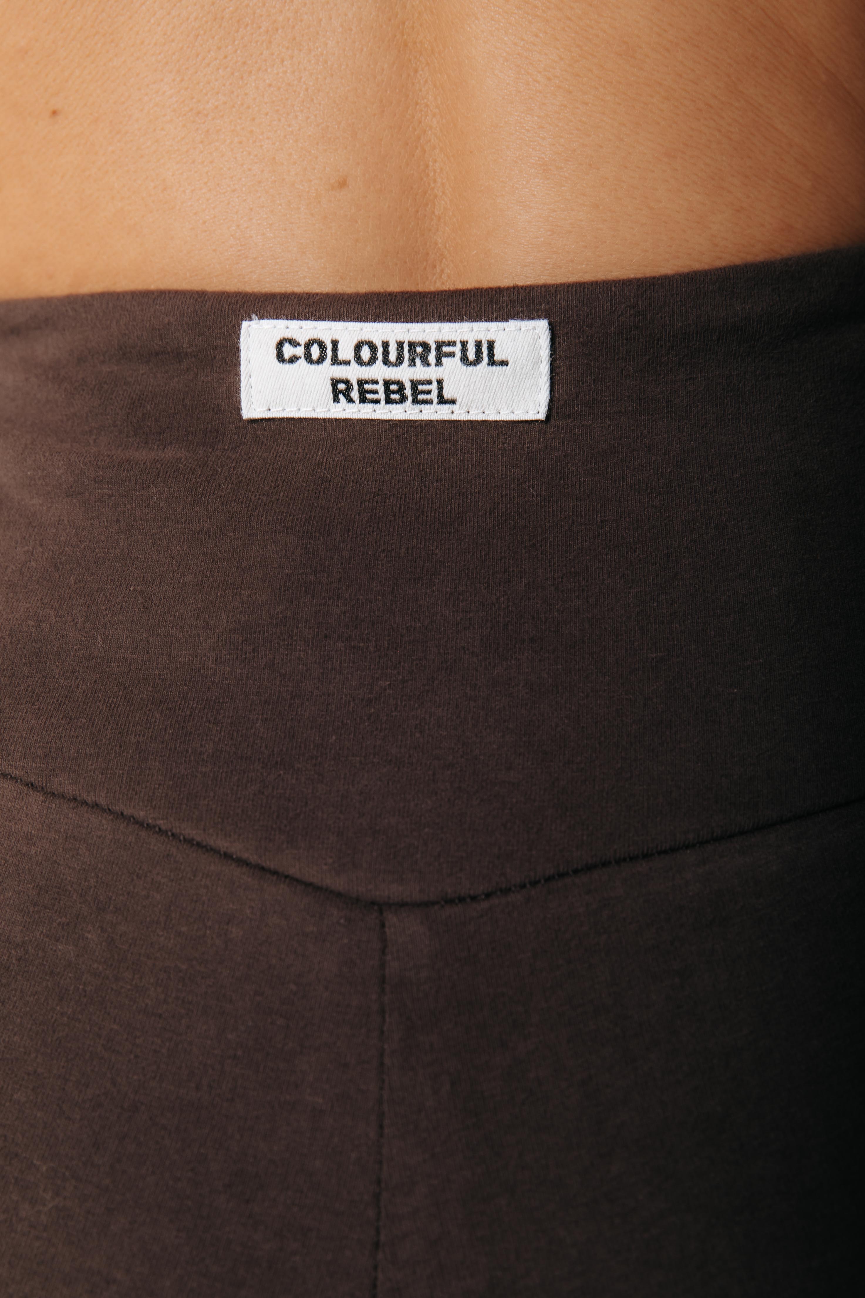 Fitted Flare Pants | Brown