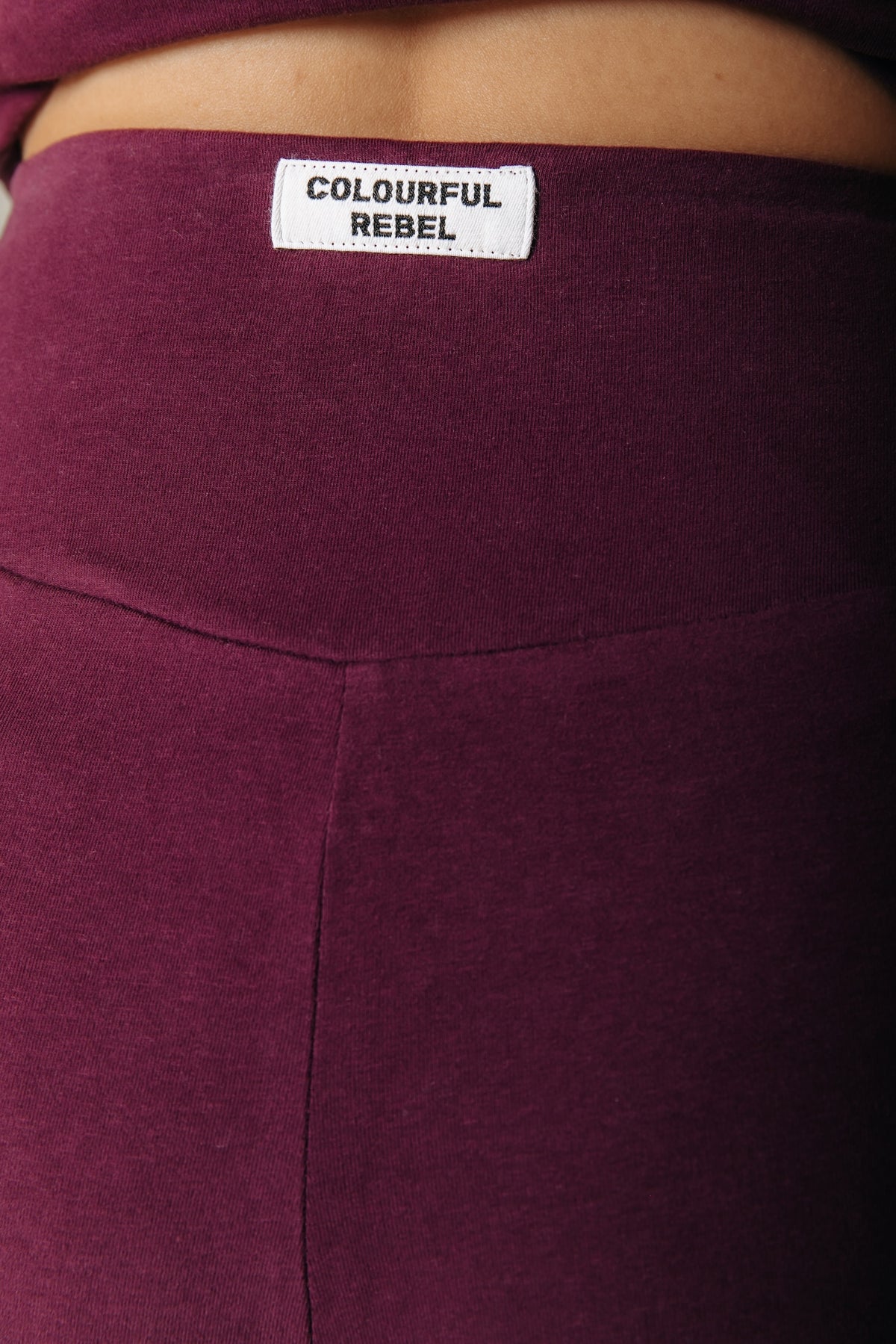 Fitted Flare Pants | Merlot Red