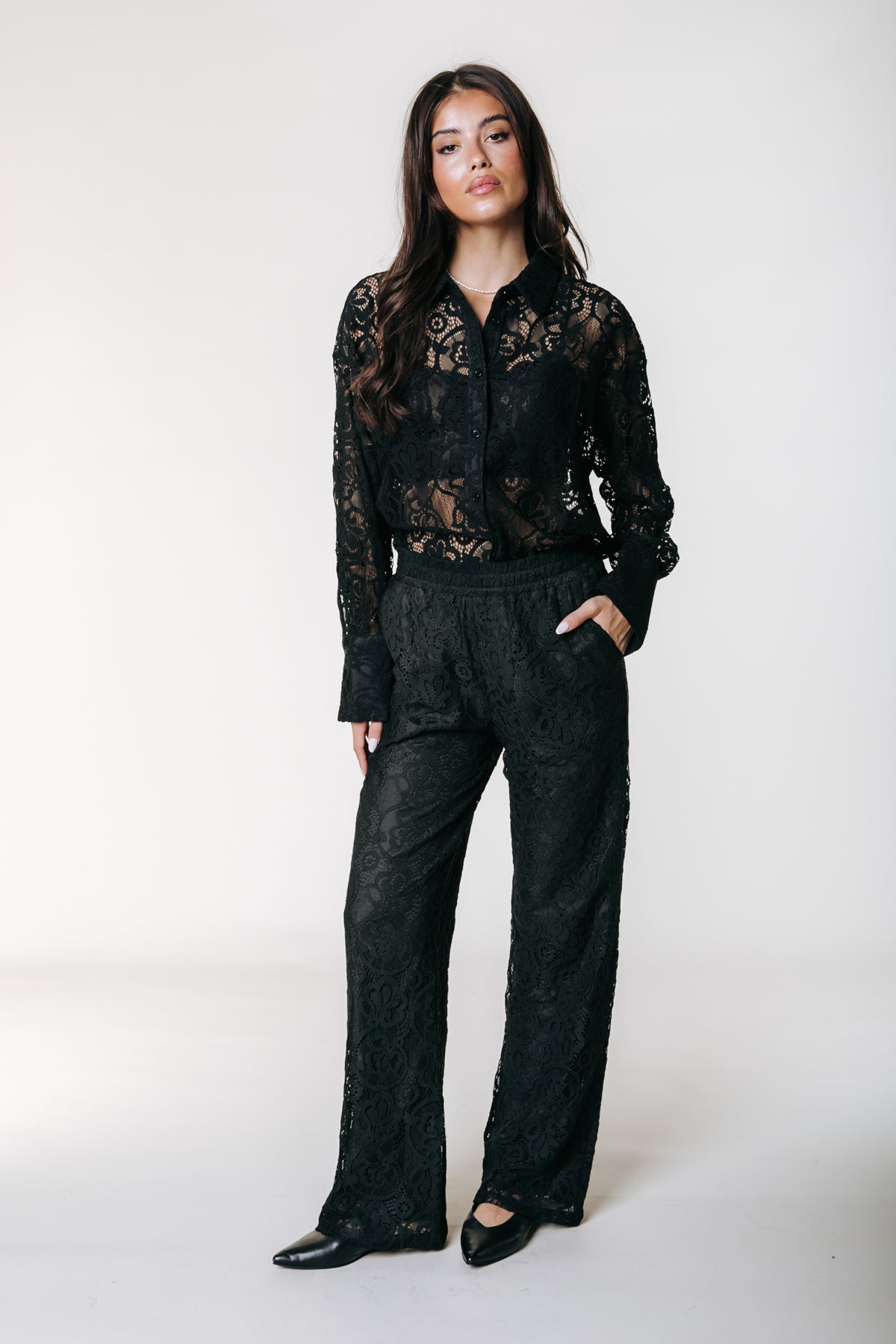 Melody Lace Pants | Black