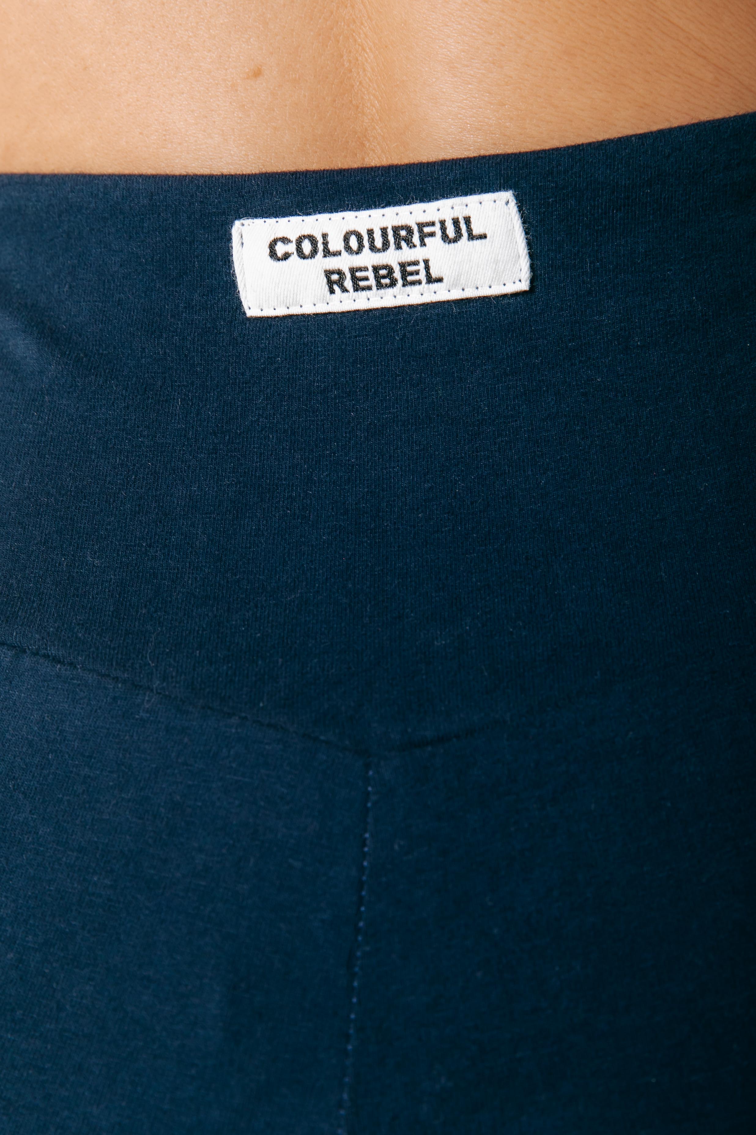 Fitted Flare Pants | Dark Navy