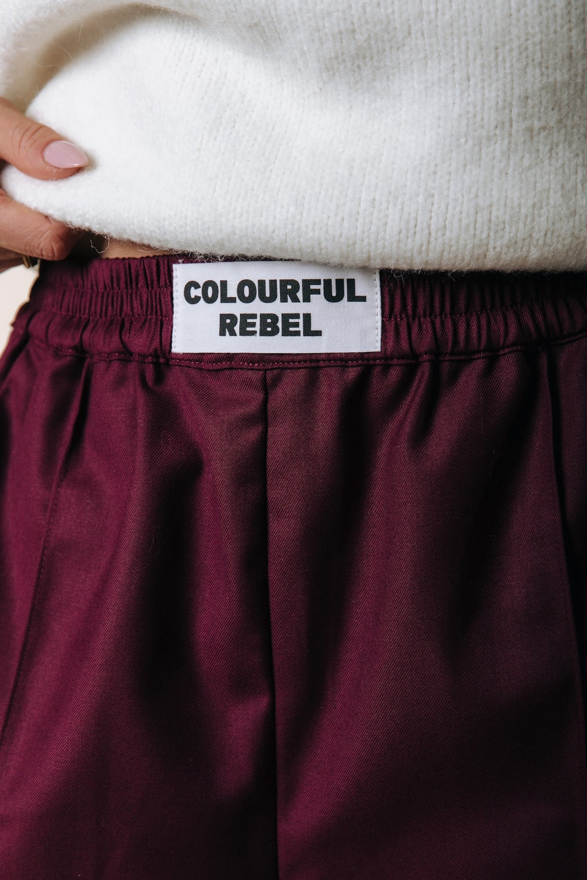 Tibby Tape Pants | Bordeaux