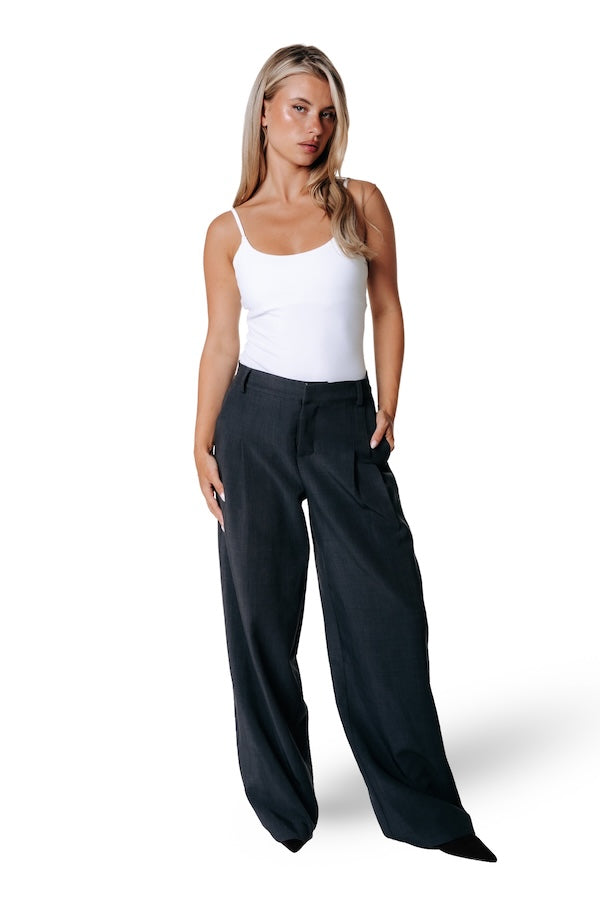 Maggy Tailored Pants | Dark grey