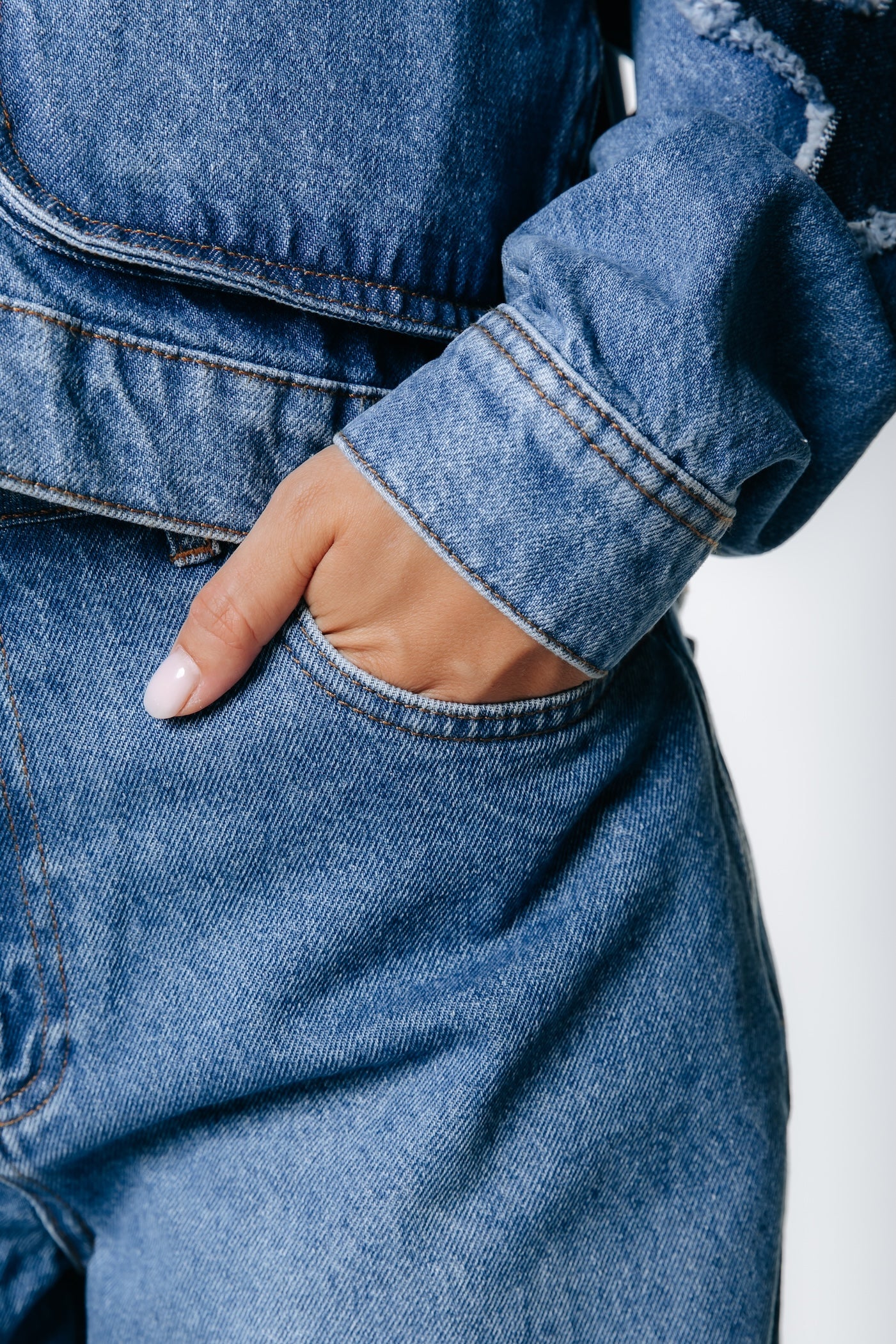 Star Wide Leg Jeans | Mid blue denim