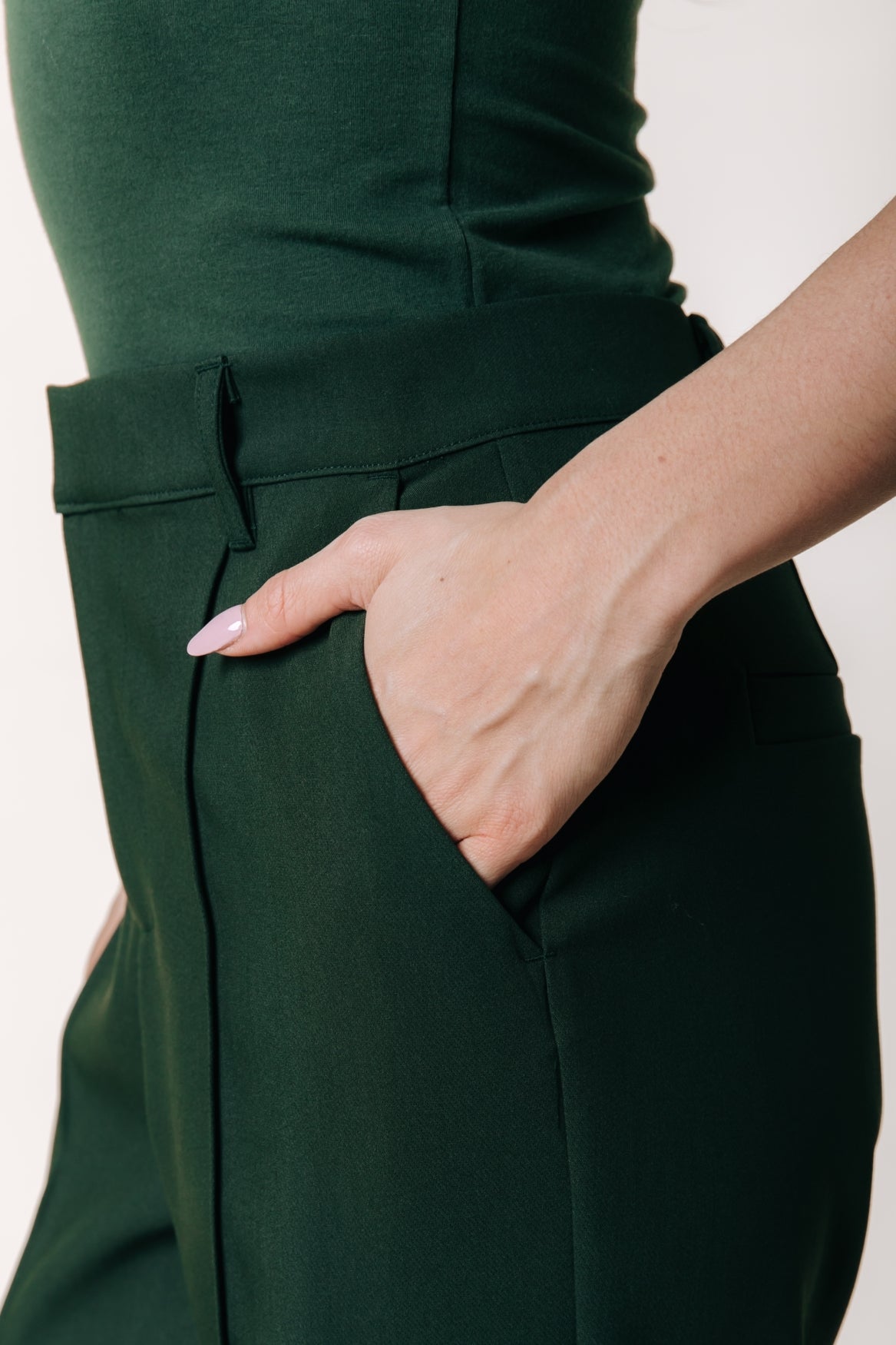 Rus Straight Pants | Dark green