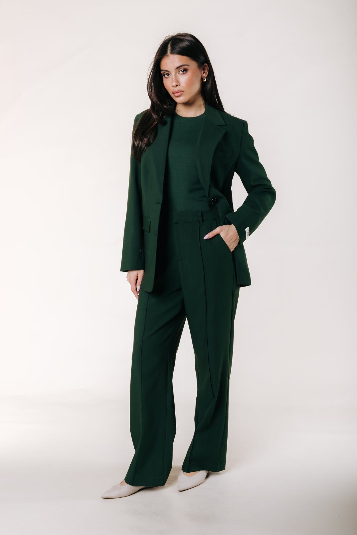 Rus Straight Pants | Dark green