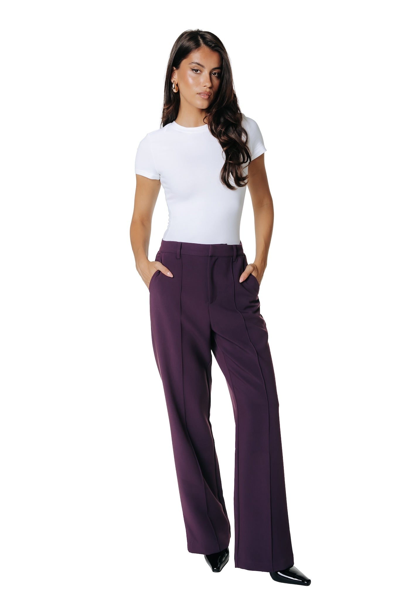 Rus Straight Pants | Dark purple