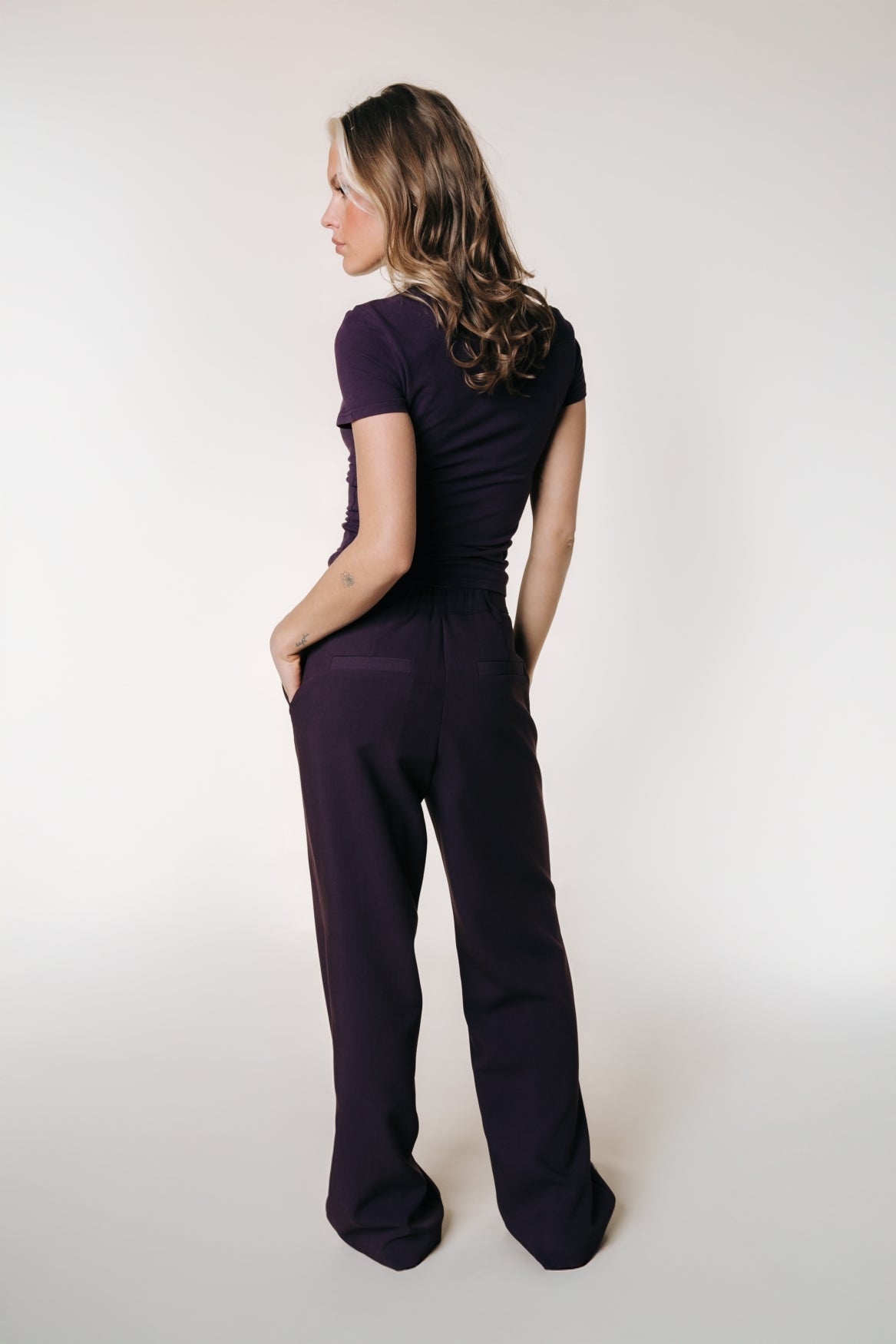 Rus Straight Pants | Dark purple