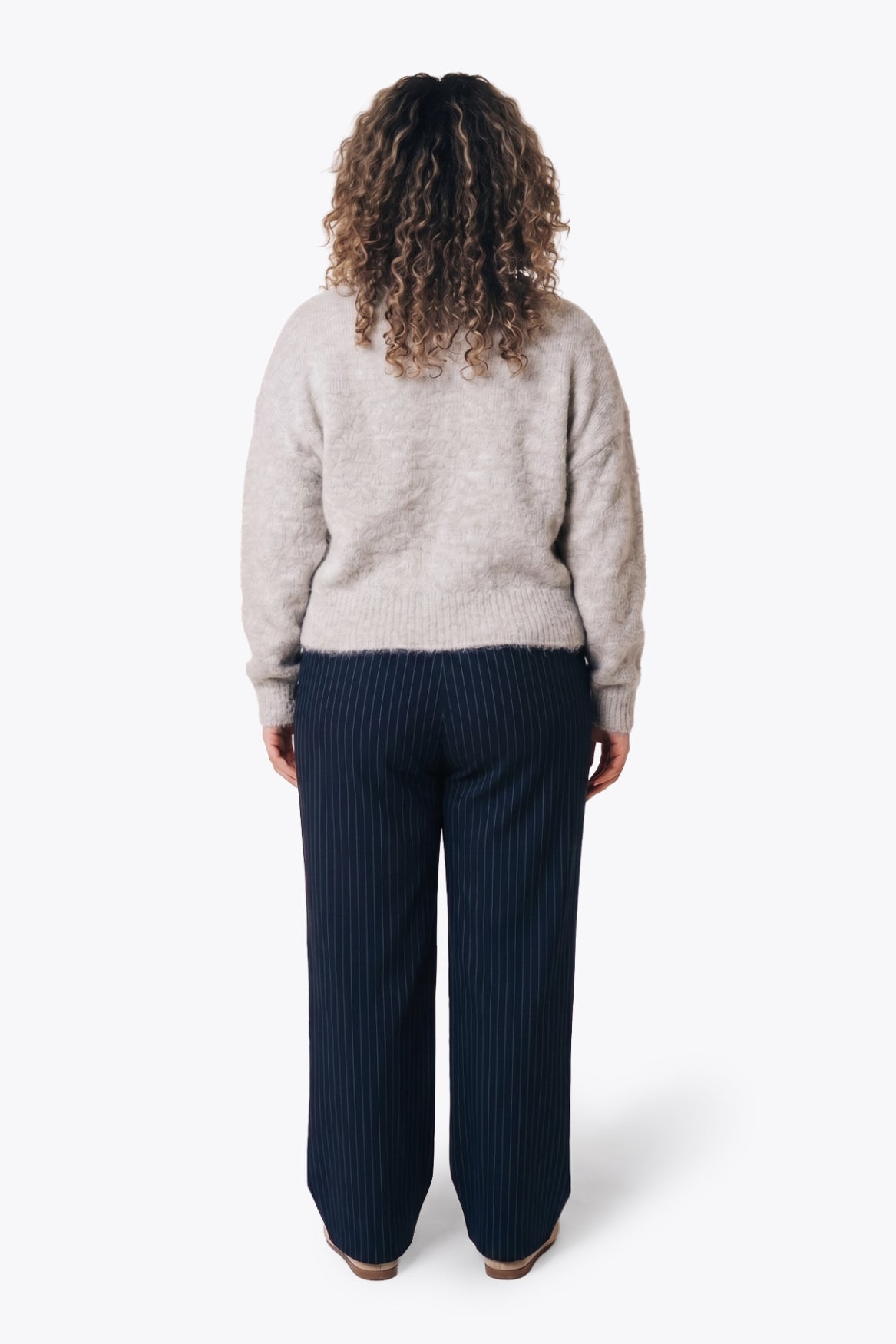 Rus Pinstripe Pants | Dark blue