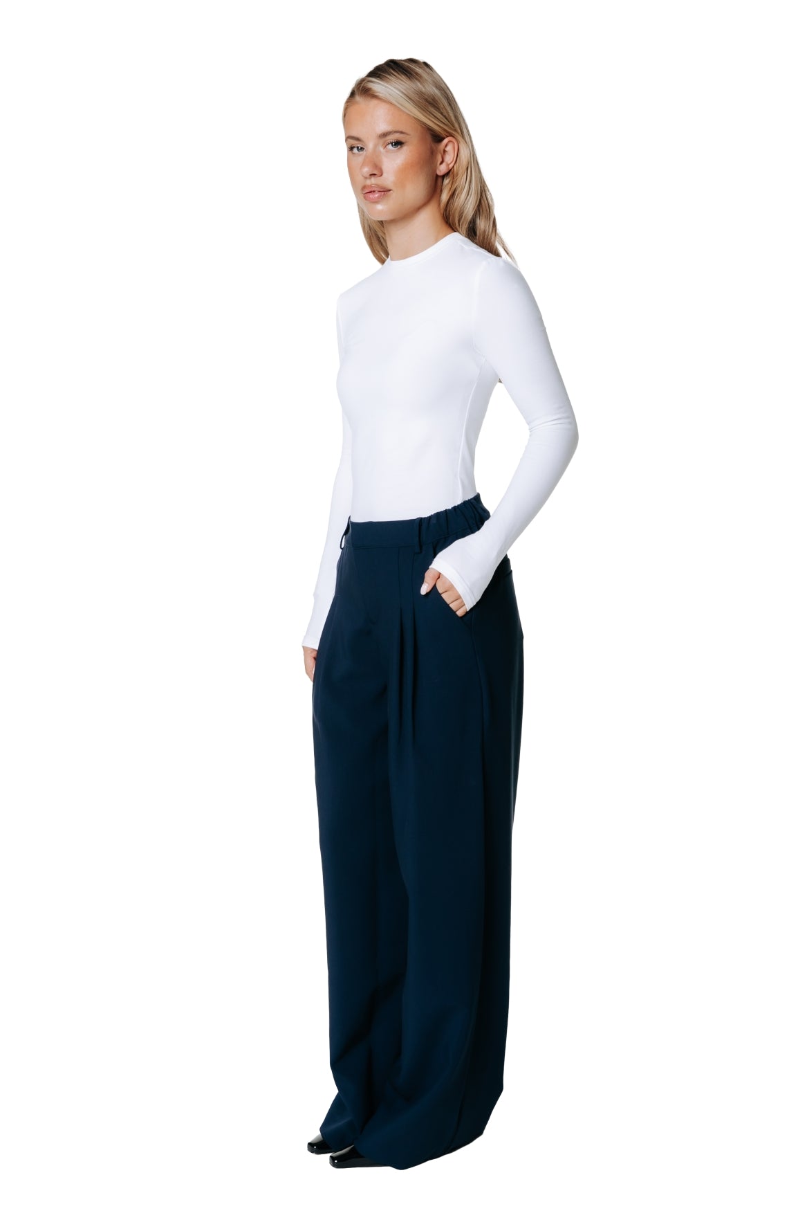 Maggy Tailored Pants | Dark Navy