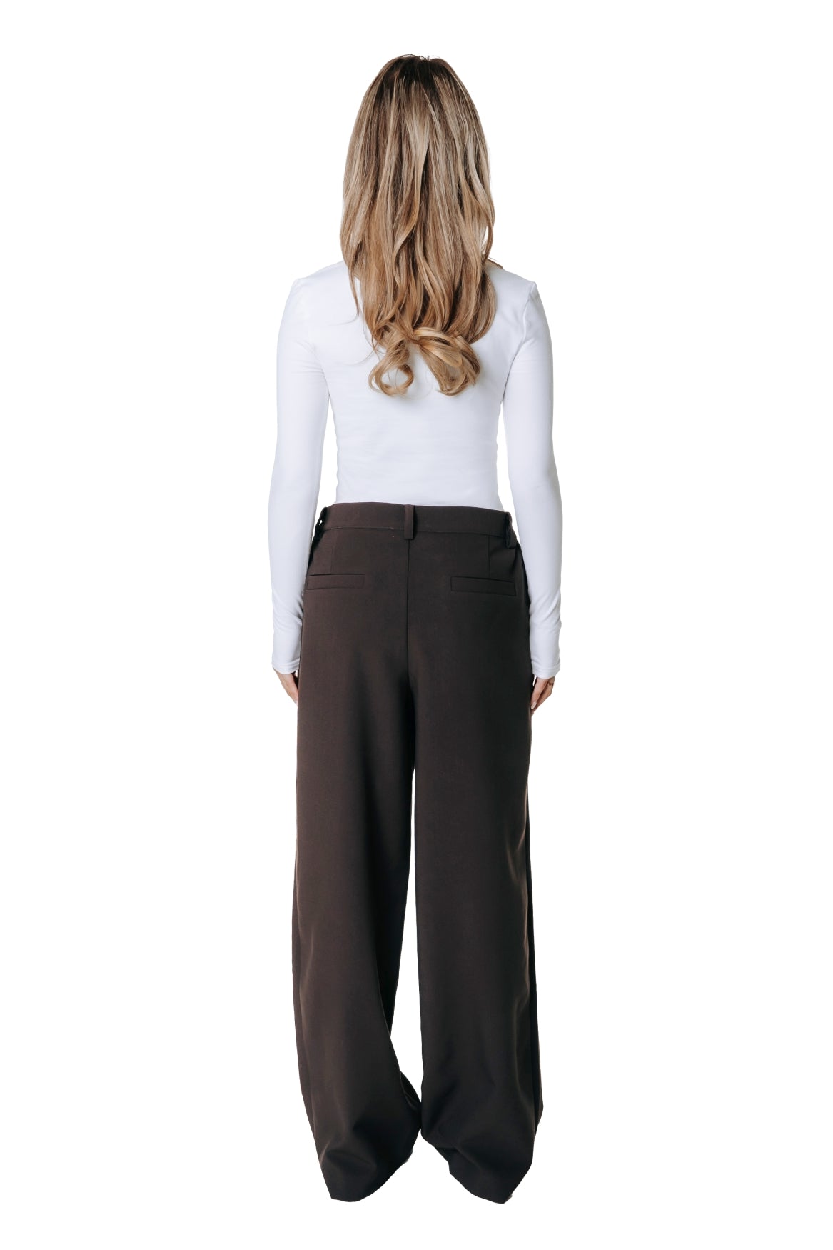 Maggy Tailored Pants | Darkest Brown
