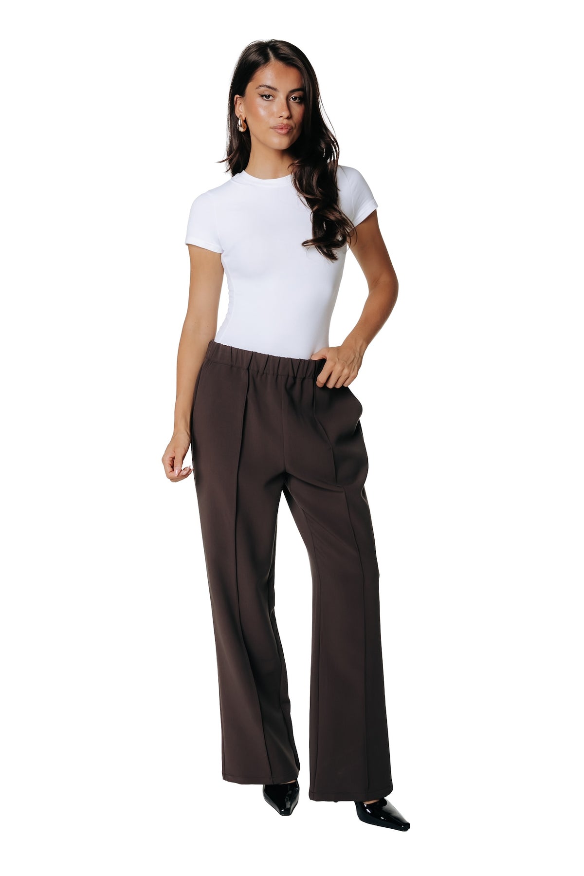 Vella Tailored Pants | Brown