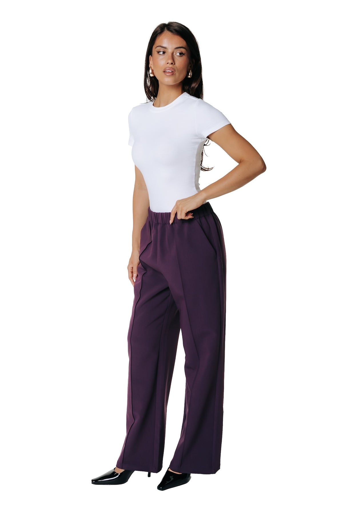 Vella Tailored Pants | Dark purple