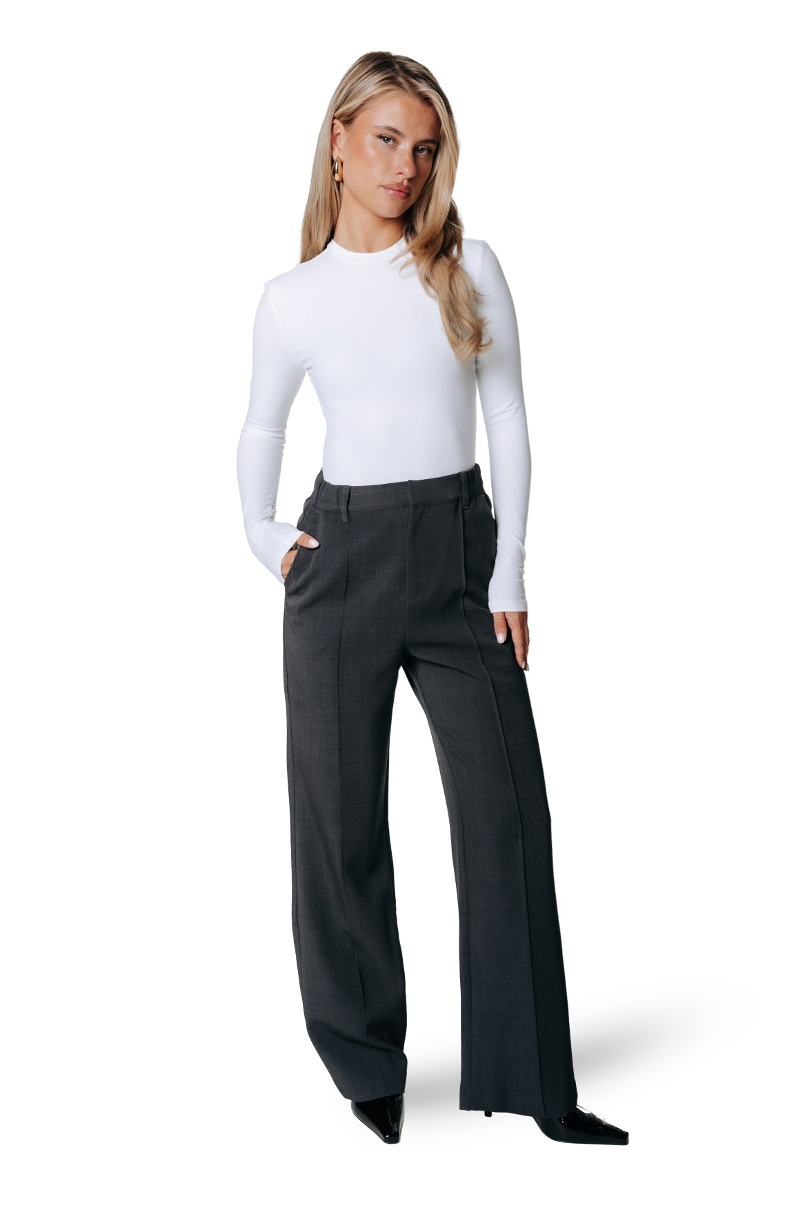 Rus Straight Pants | Dark grey