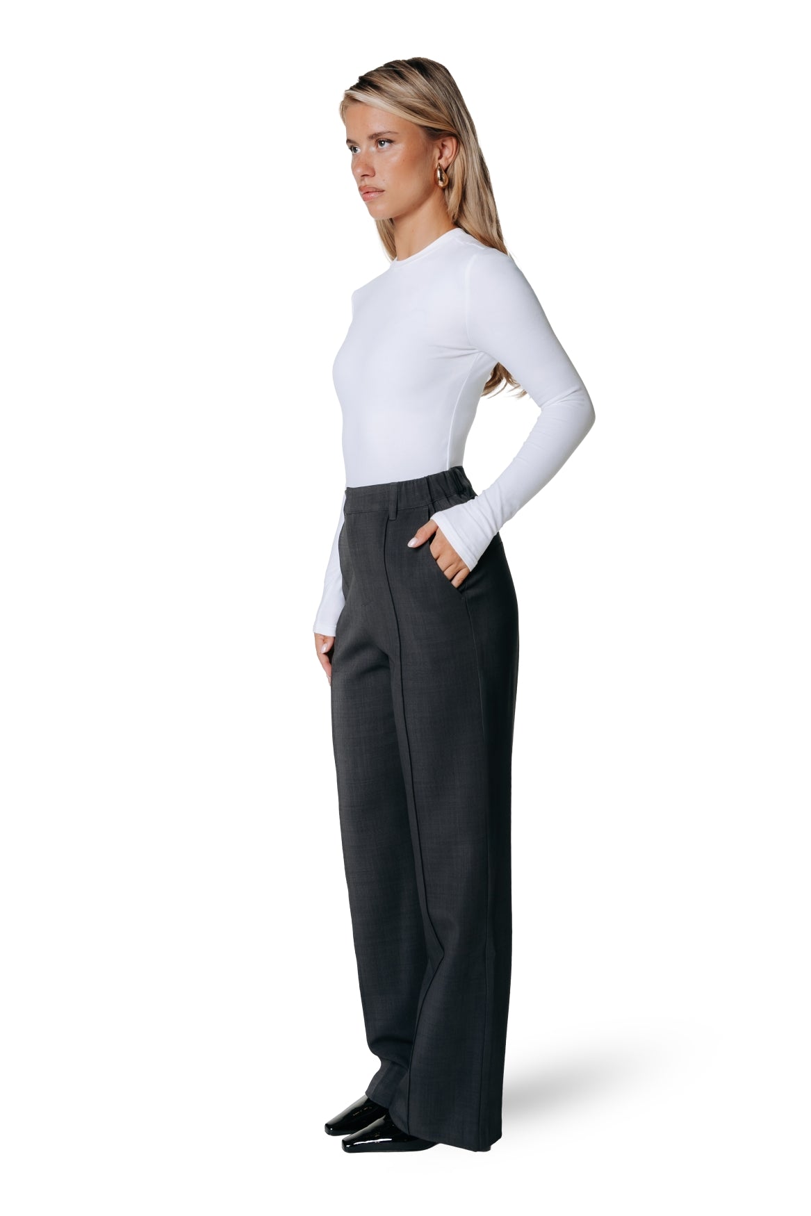 Rus Straight Pants | Dark grey