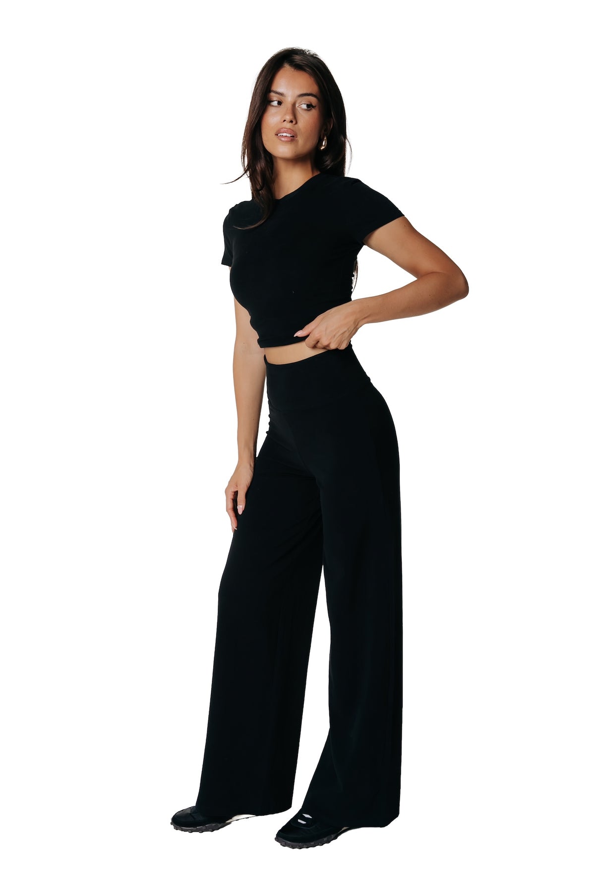 Wide Leg Pants | Black