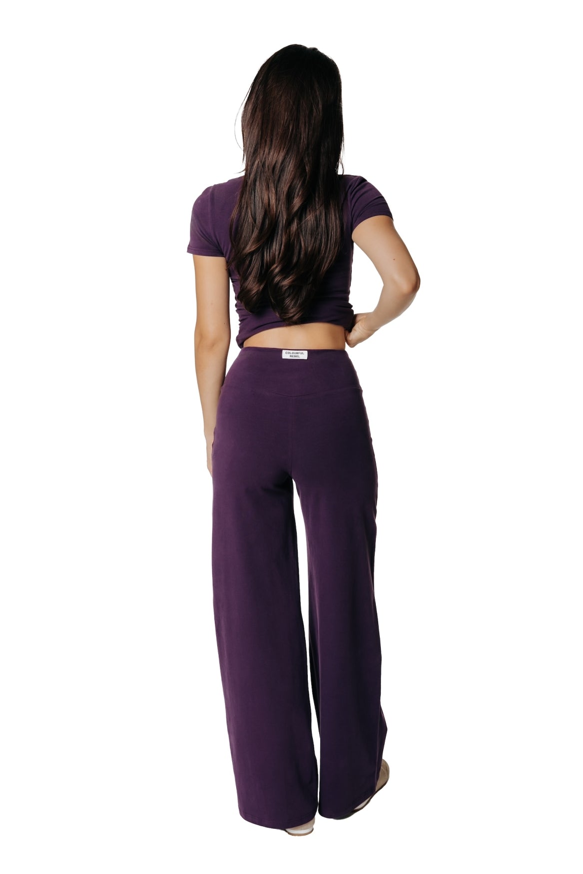 Wide Leg Pants | Dark purple