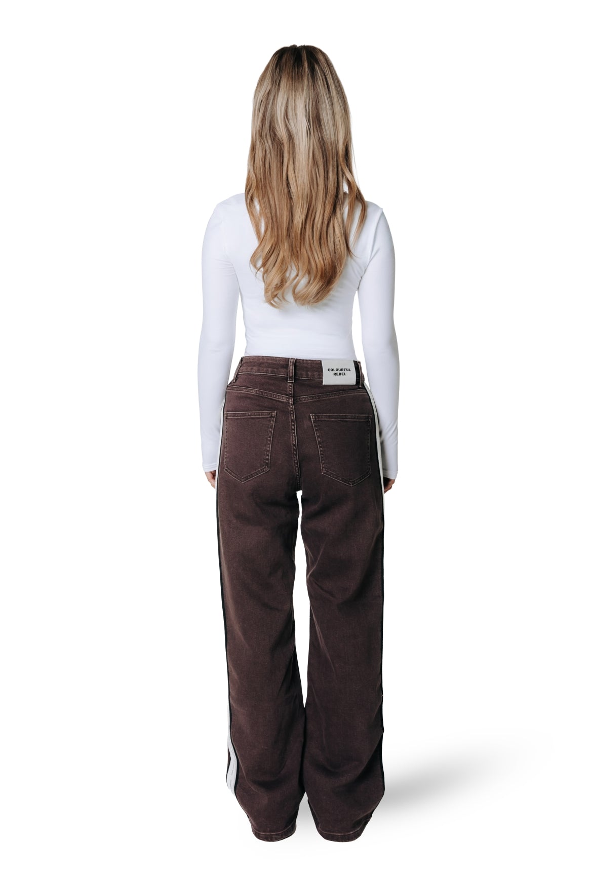 Gaias High Rise Straight Leg Denim | Brown Denim