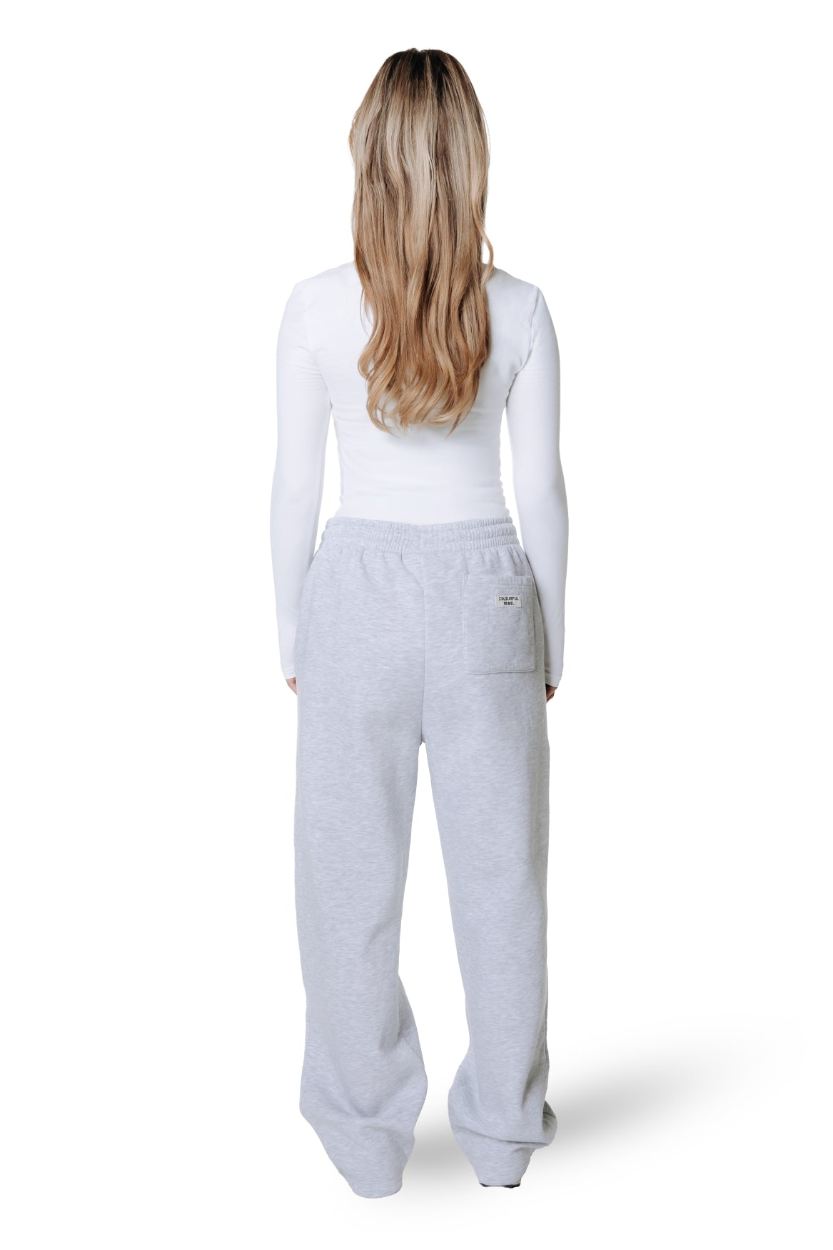 Uni-Label-Sweathose | Hellgrau meliert
