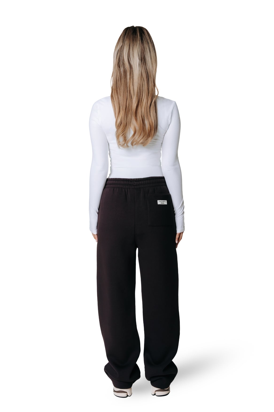 Uni-Label-Sweatpants | Dunkelstes Braun